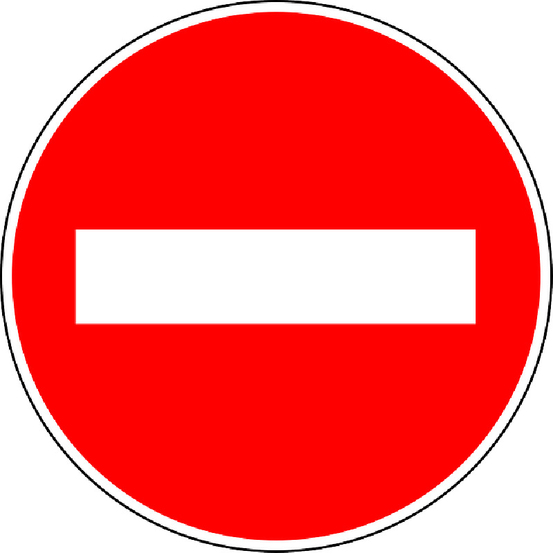 No Entry Traffic Sign icons