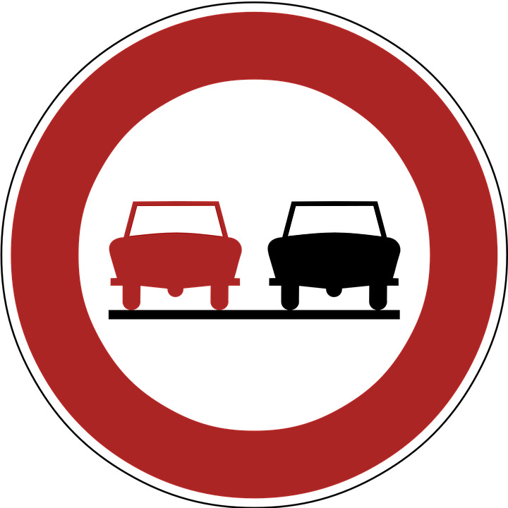 No Overtaking Road Sign icons