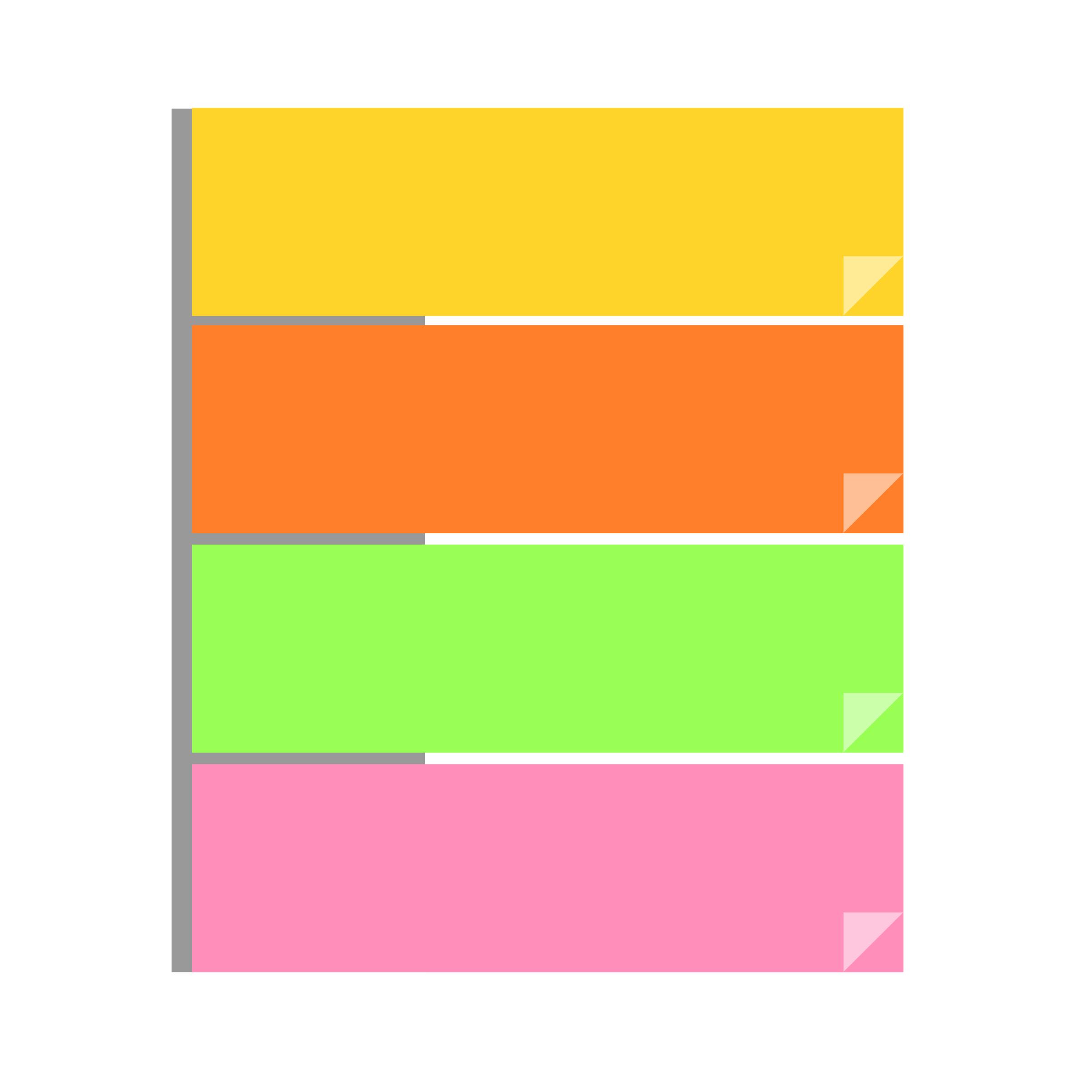 Office Stationery- Sticky Notes Assorted.  png