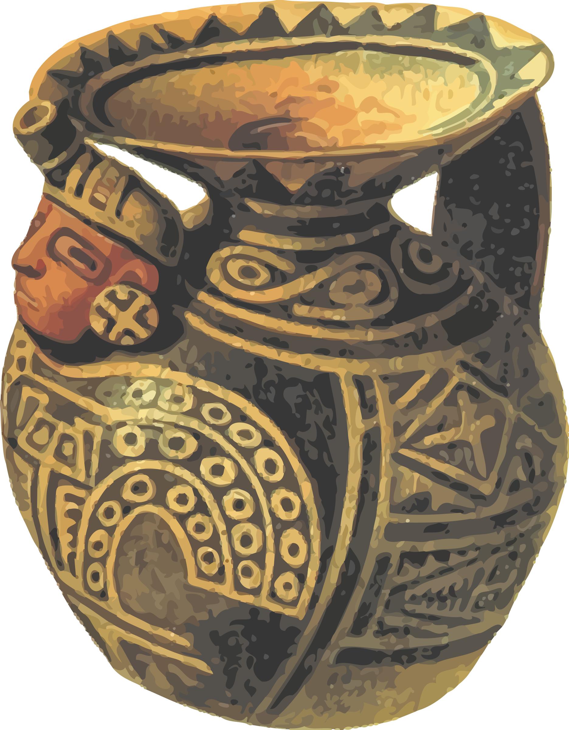Old American pottery png