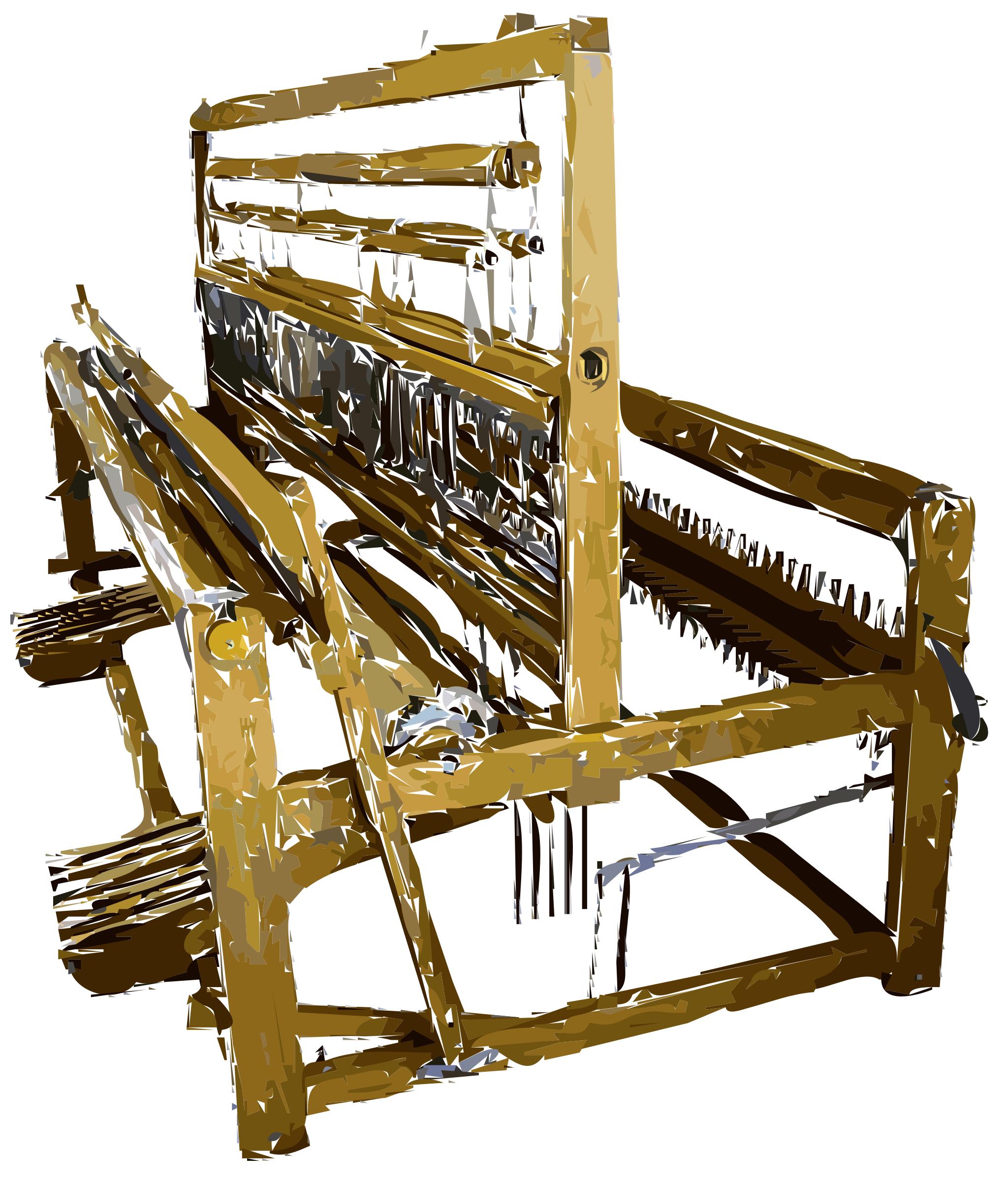 Old Fashioned Fabric Loom Vectorized png