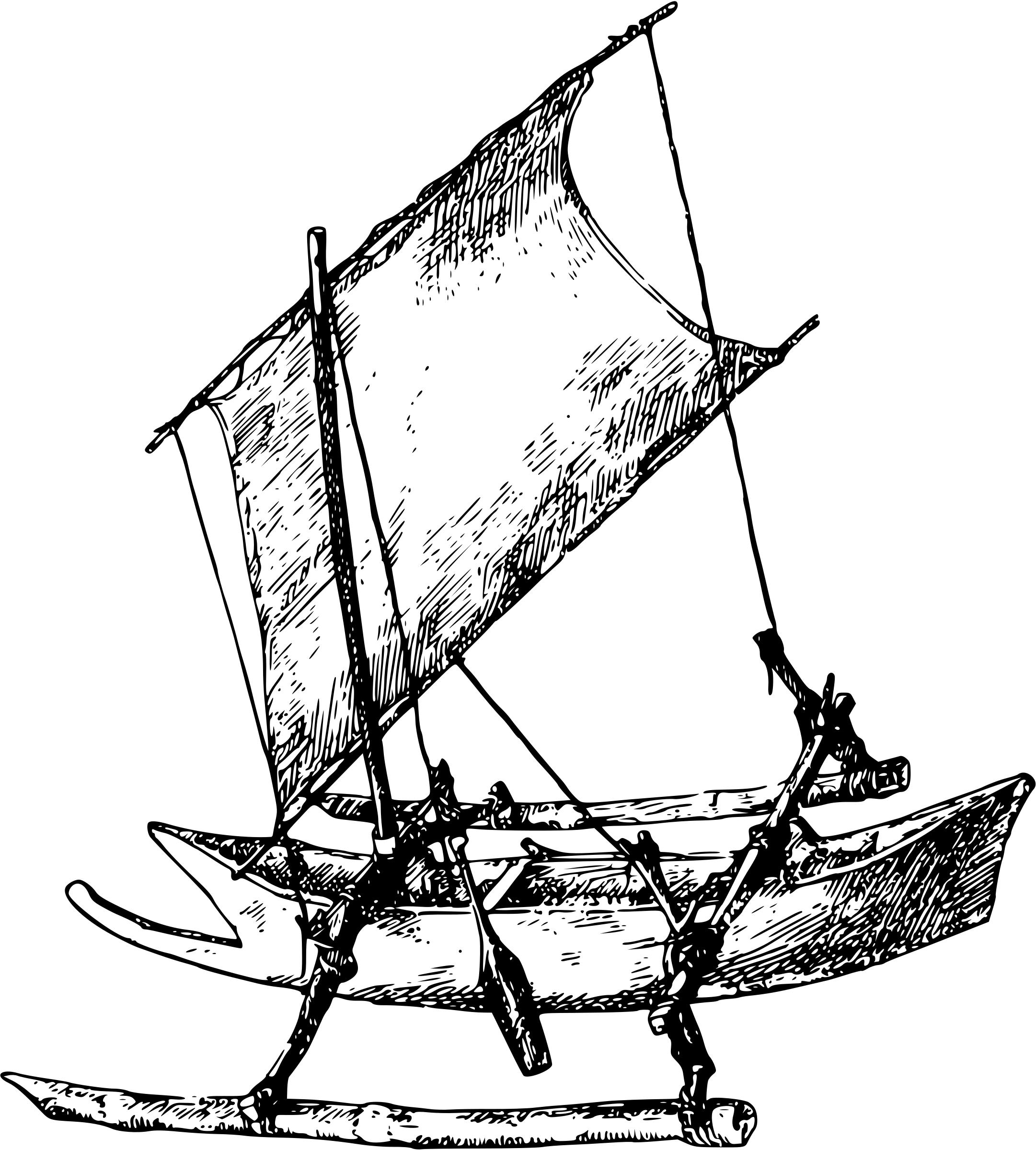Old Indonesian boat png