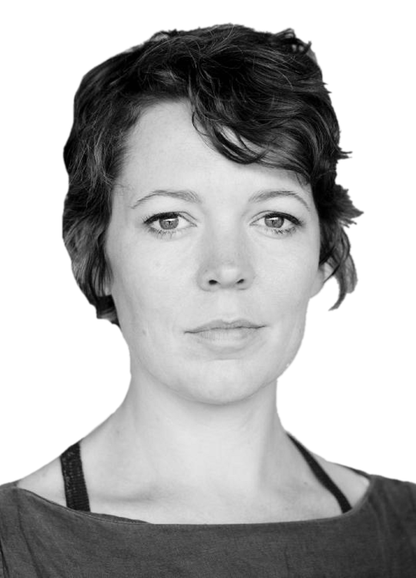 Olivia Colman Black and White png