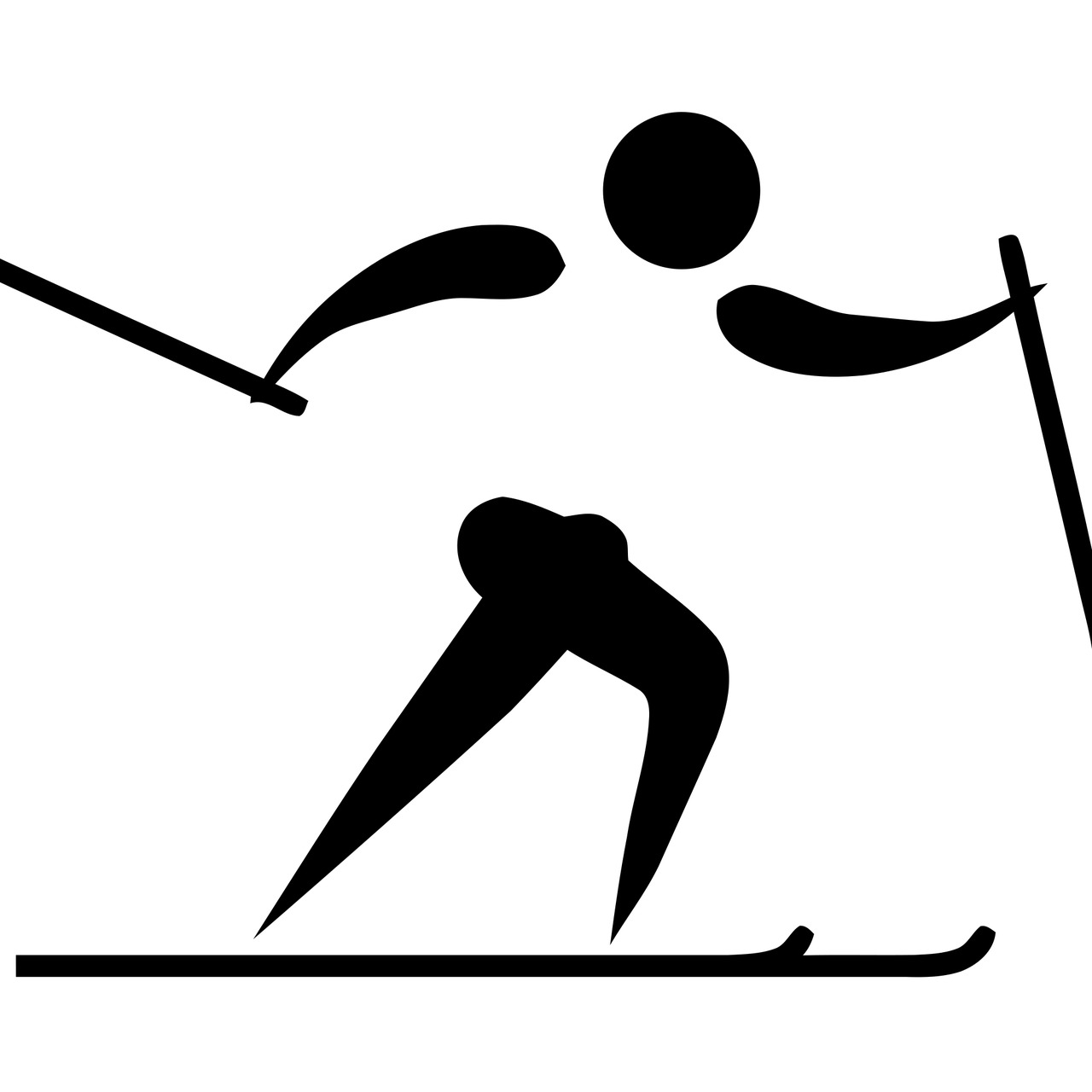 Olympic Pictogram Cross Country Skiing icons