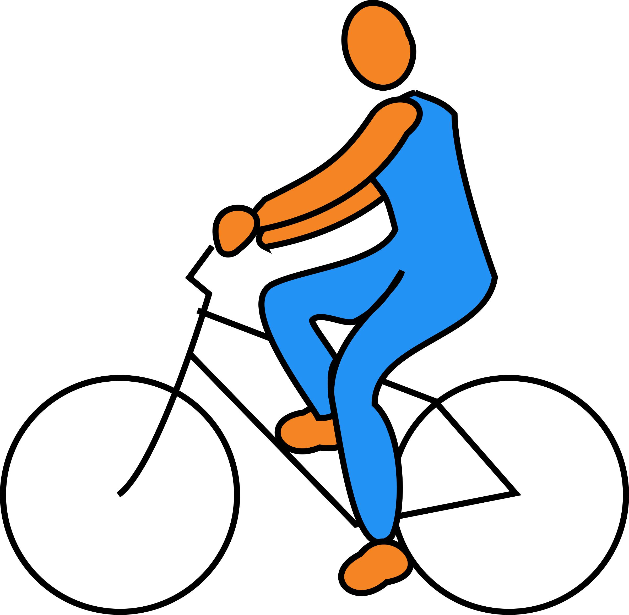 On bicycle png
