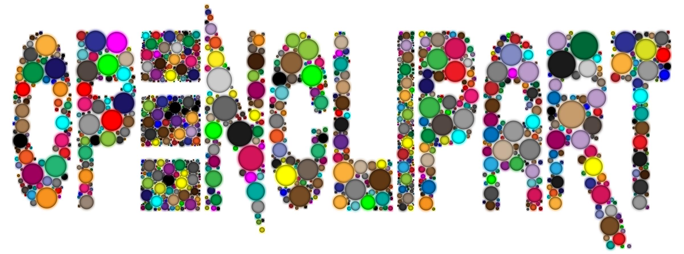 OpenClipart Typography Logo Technicolor 60's Edition png