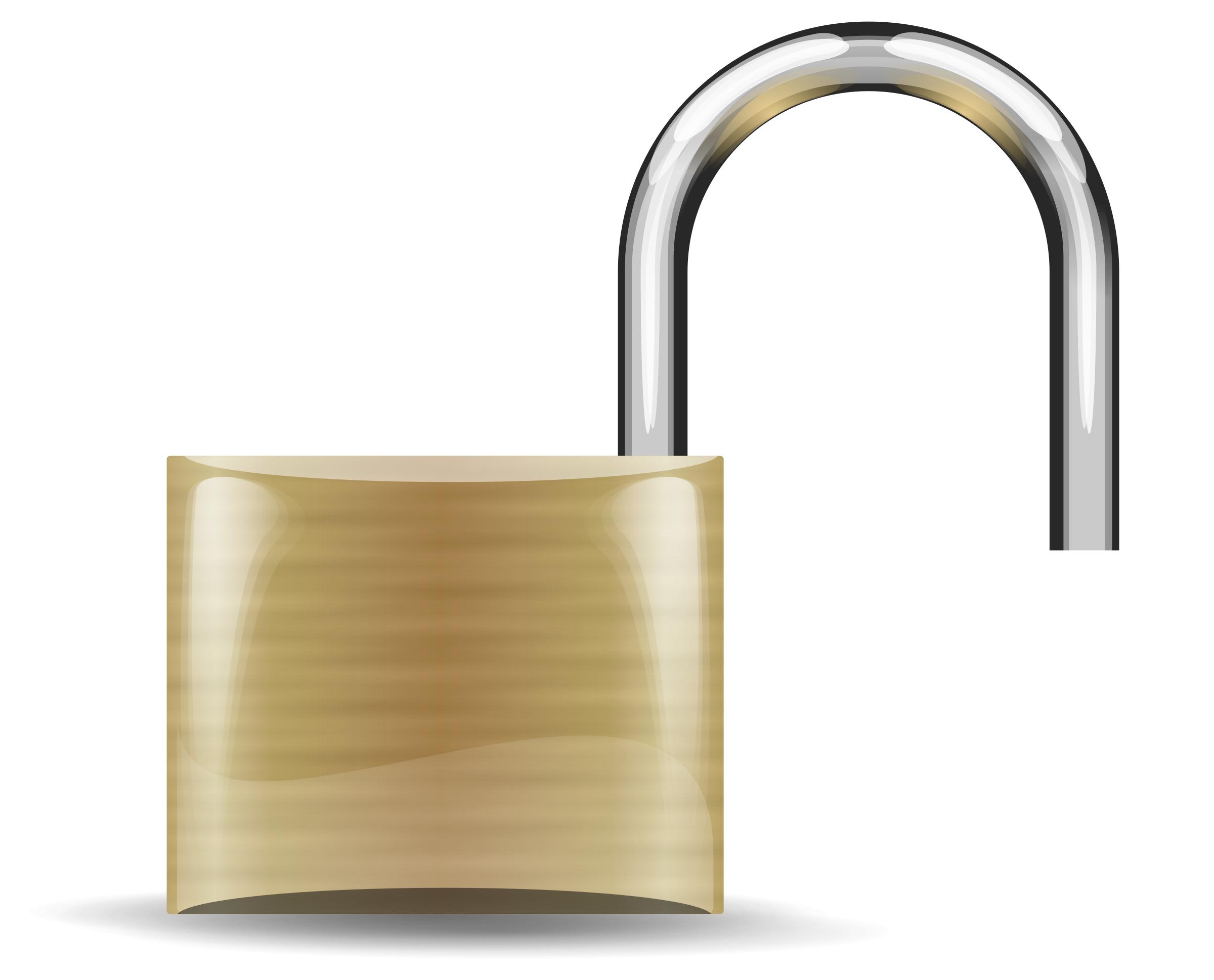 Opened lock png