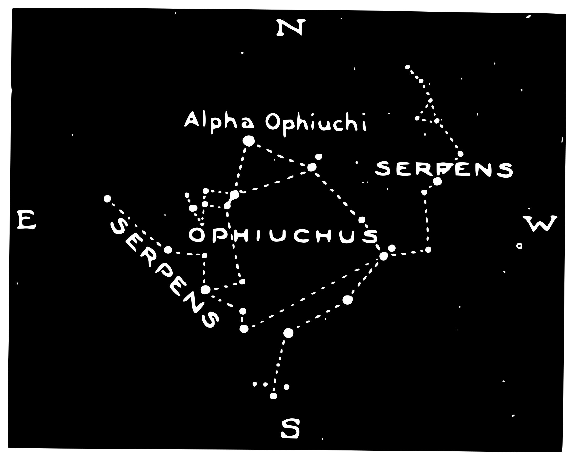 Ophiuchus and Serpens constellations png