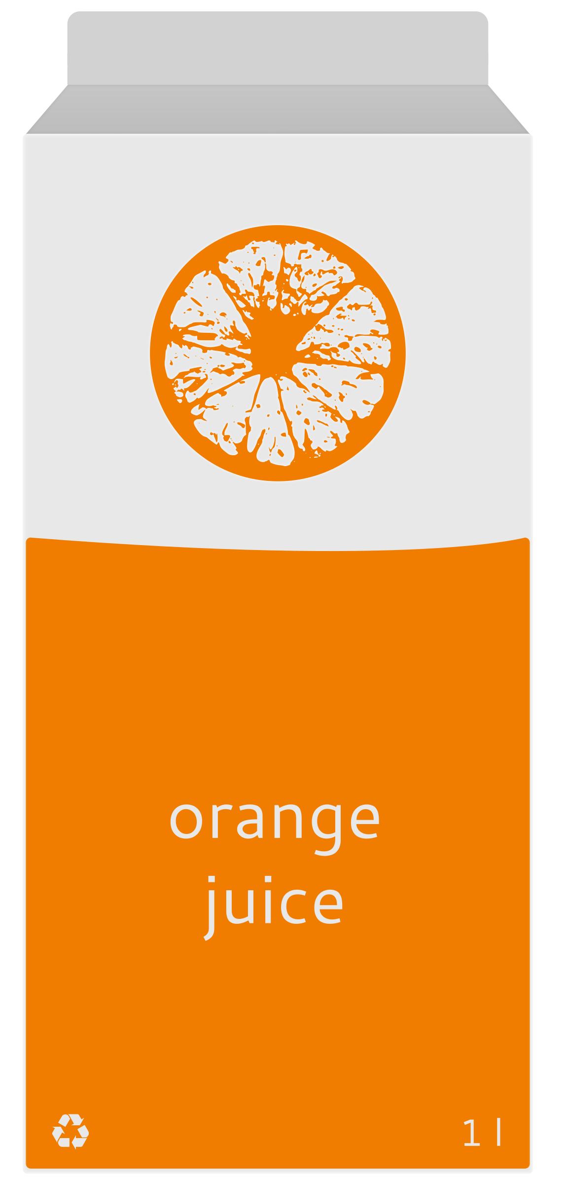 Orange juice carton png