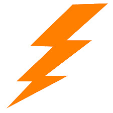 Orange Lightning Bolt icons