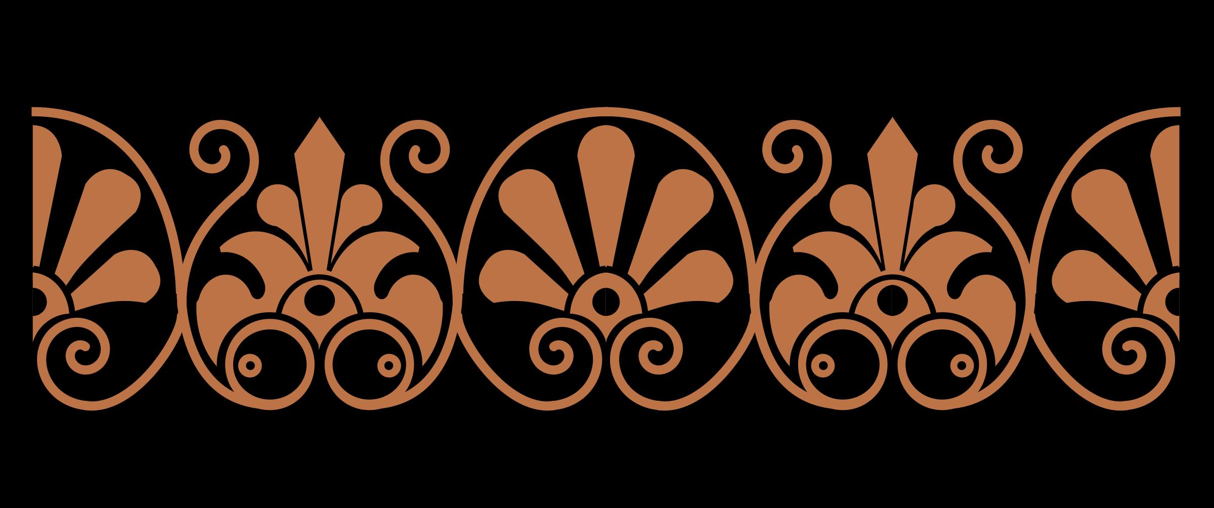Ornamental pattern from an ancient Greek vase png