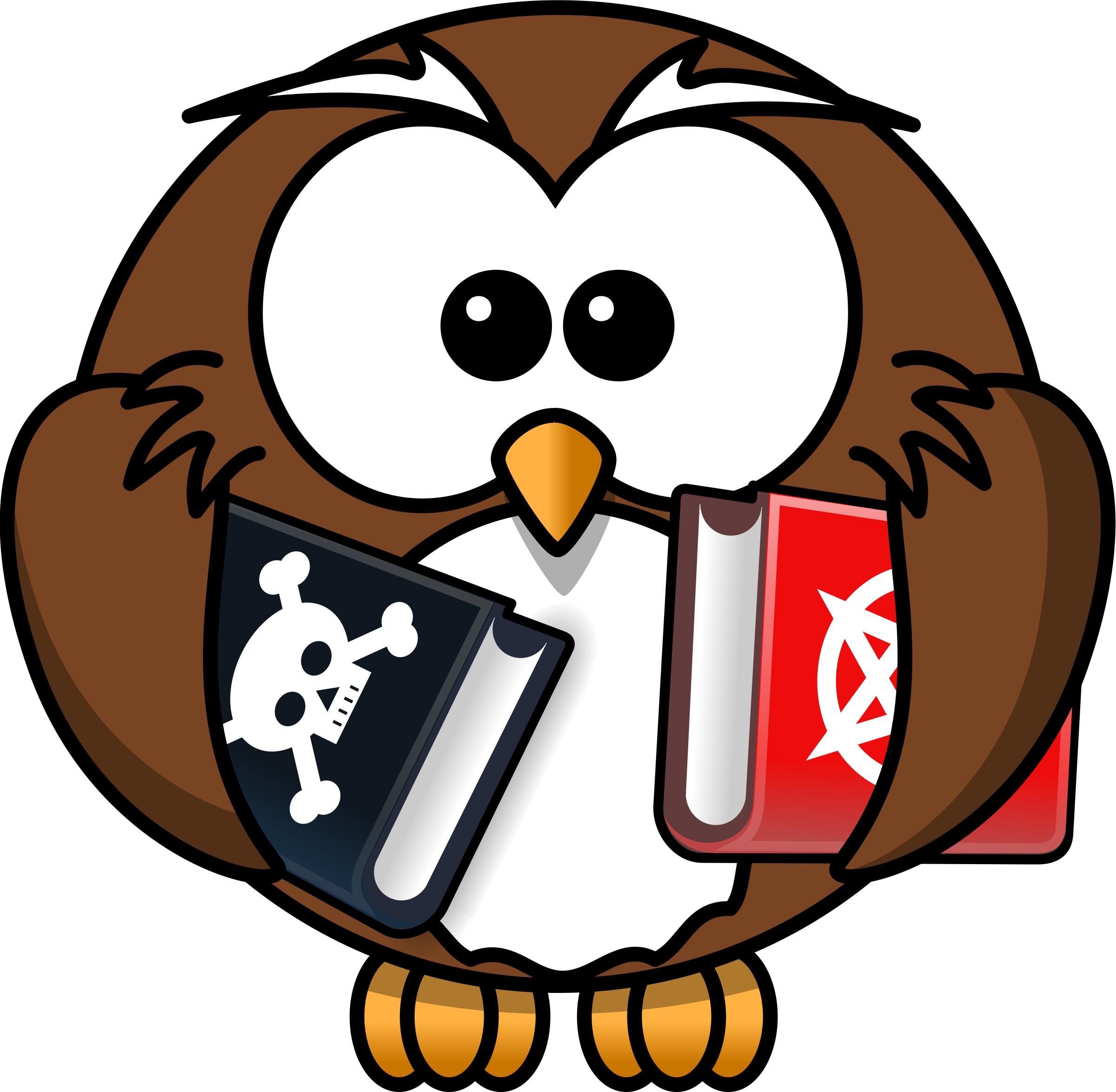 Owl with books png