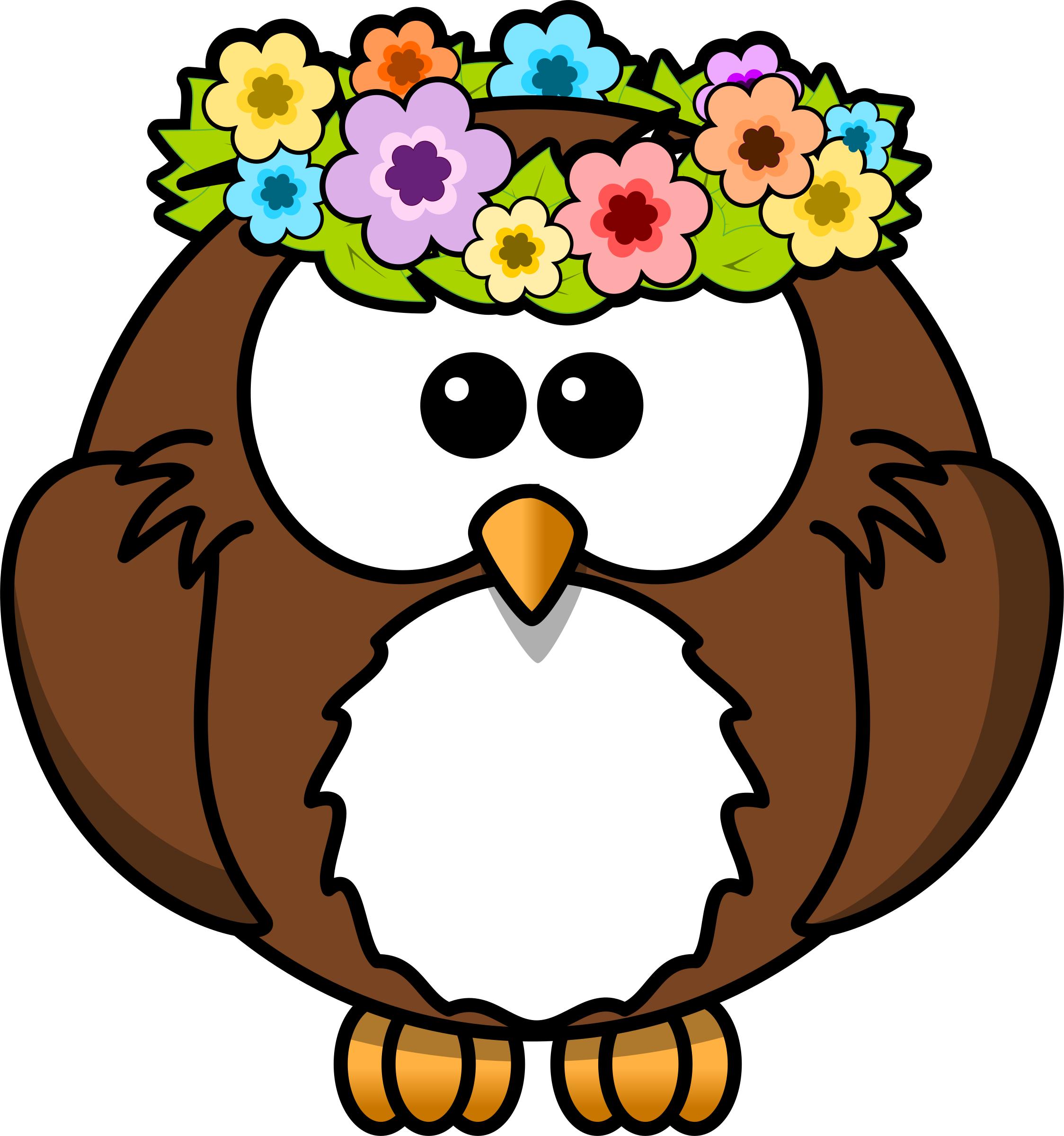 Owl with garland png