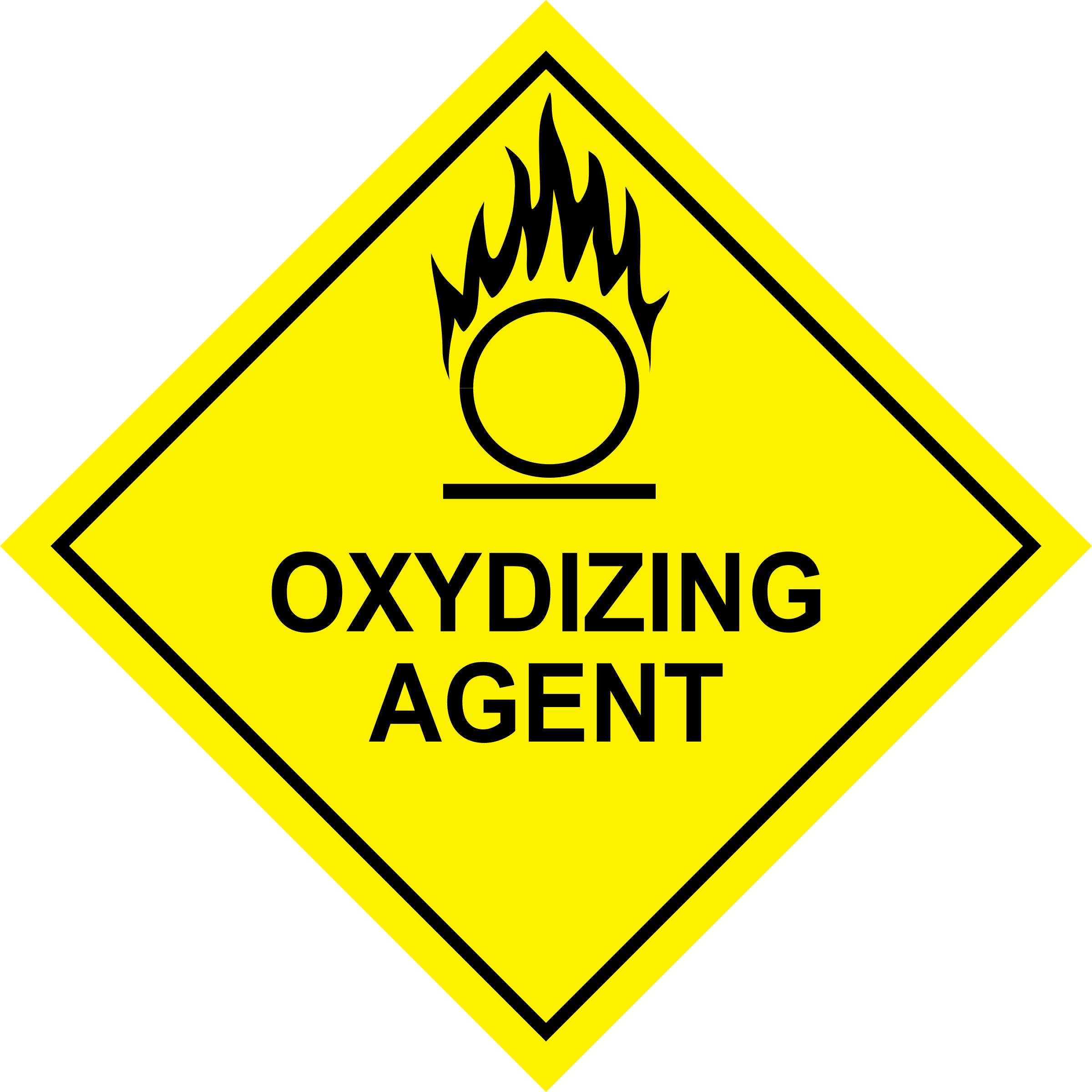 Oxidizing Agent Sign png