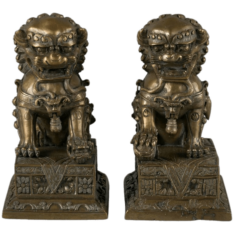 Pair Of Bronze Foo Dogs icons