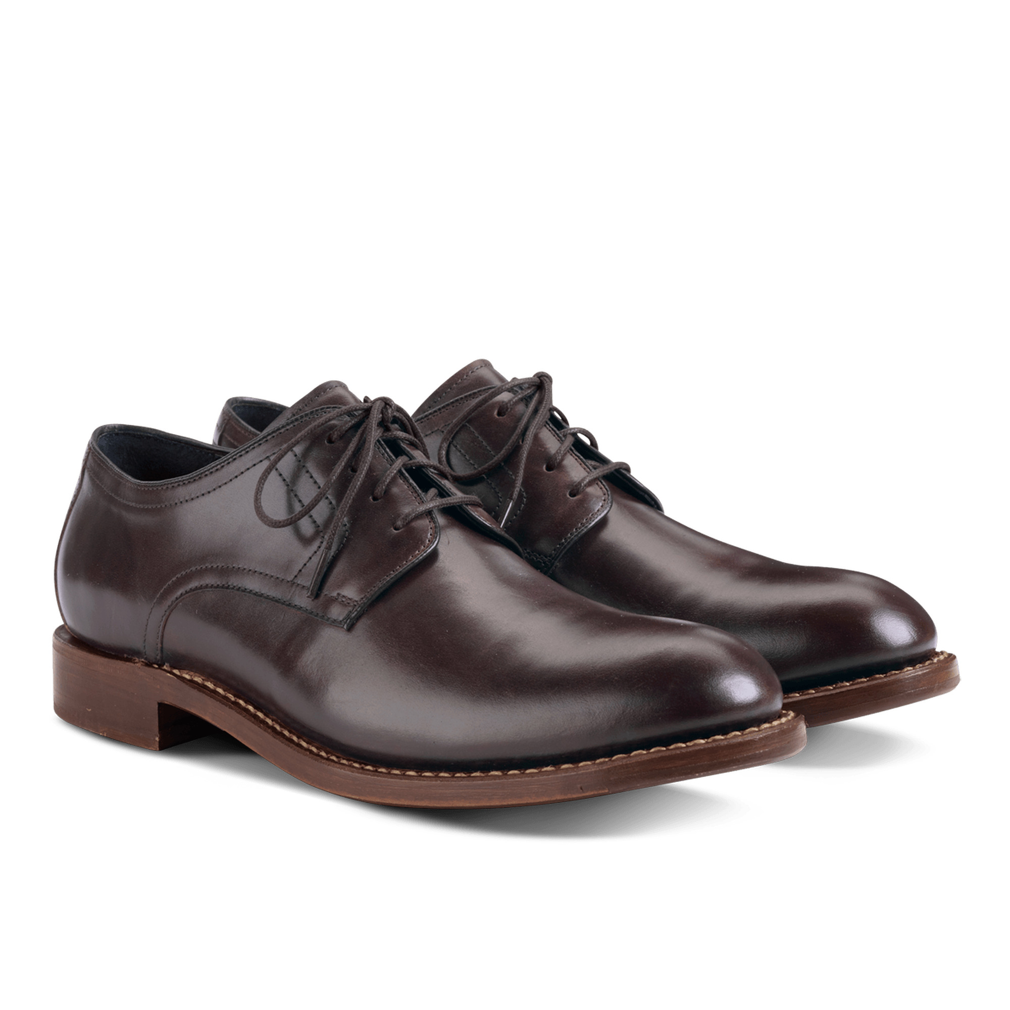 Pair Of Brown Leather Men Shoes png