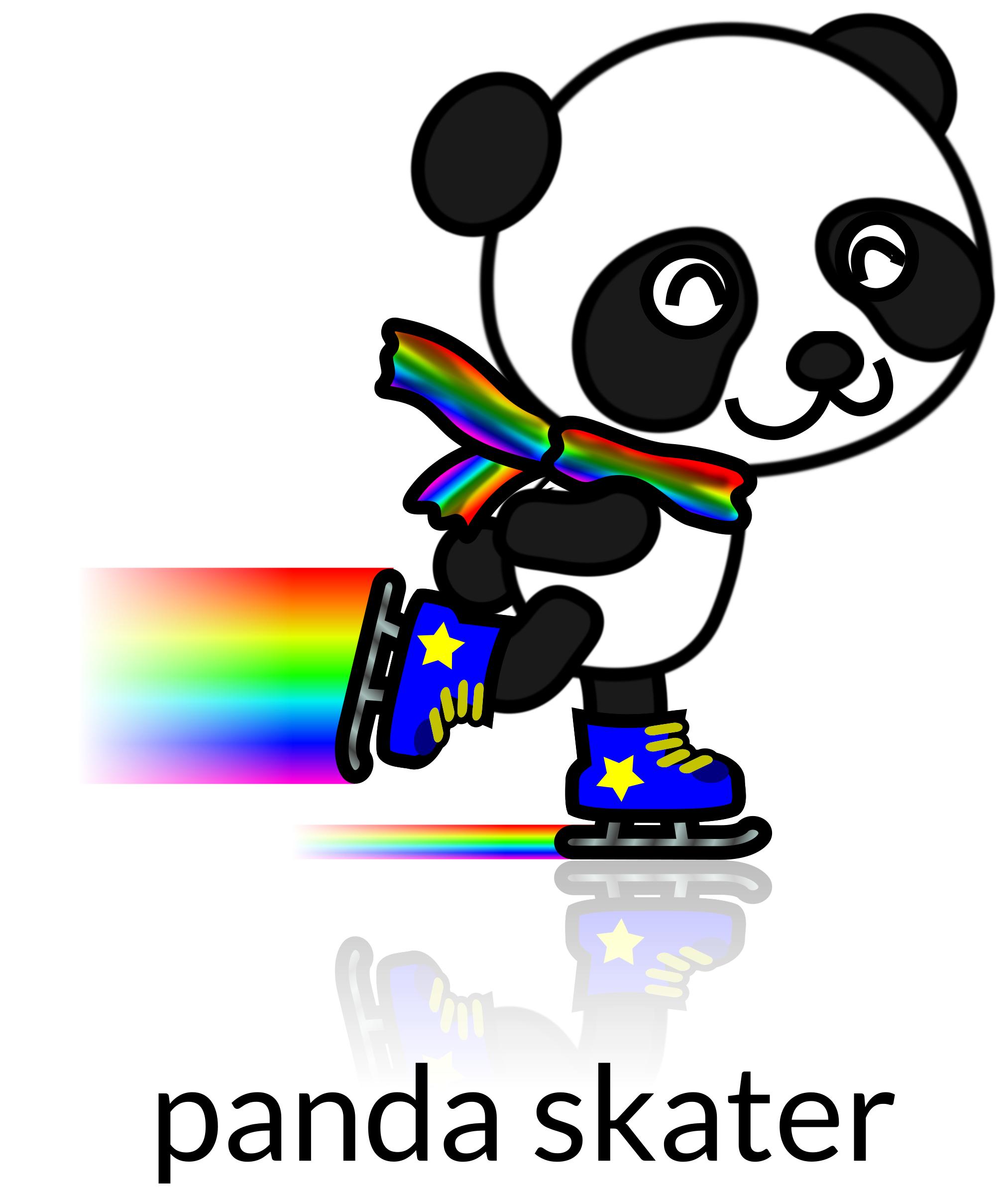 Panda Skater Recolored PNG icons