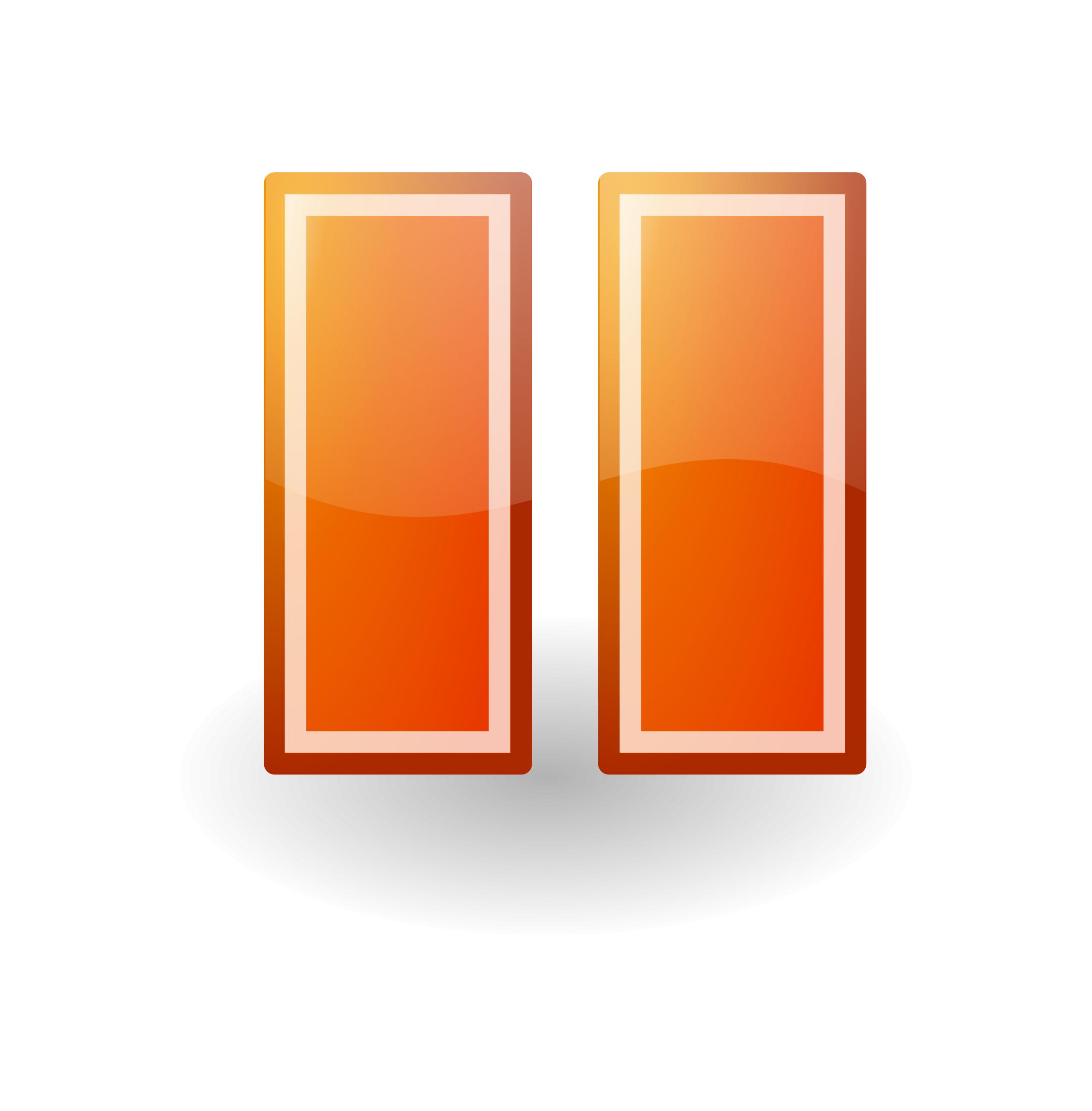 Pause Orange Button Tango Style PNG icons