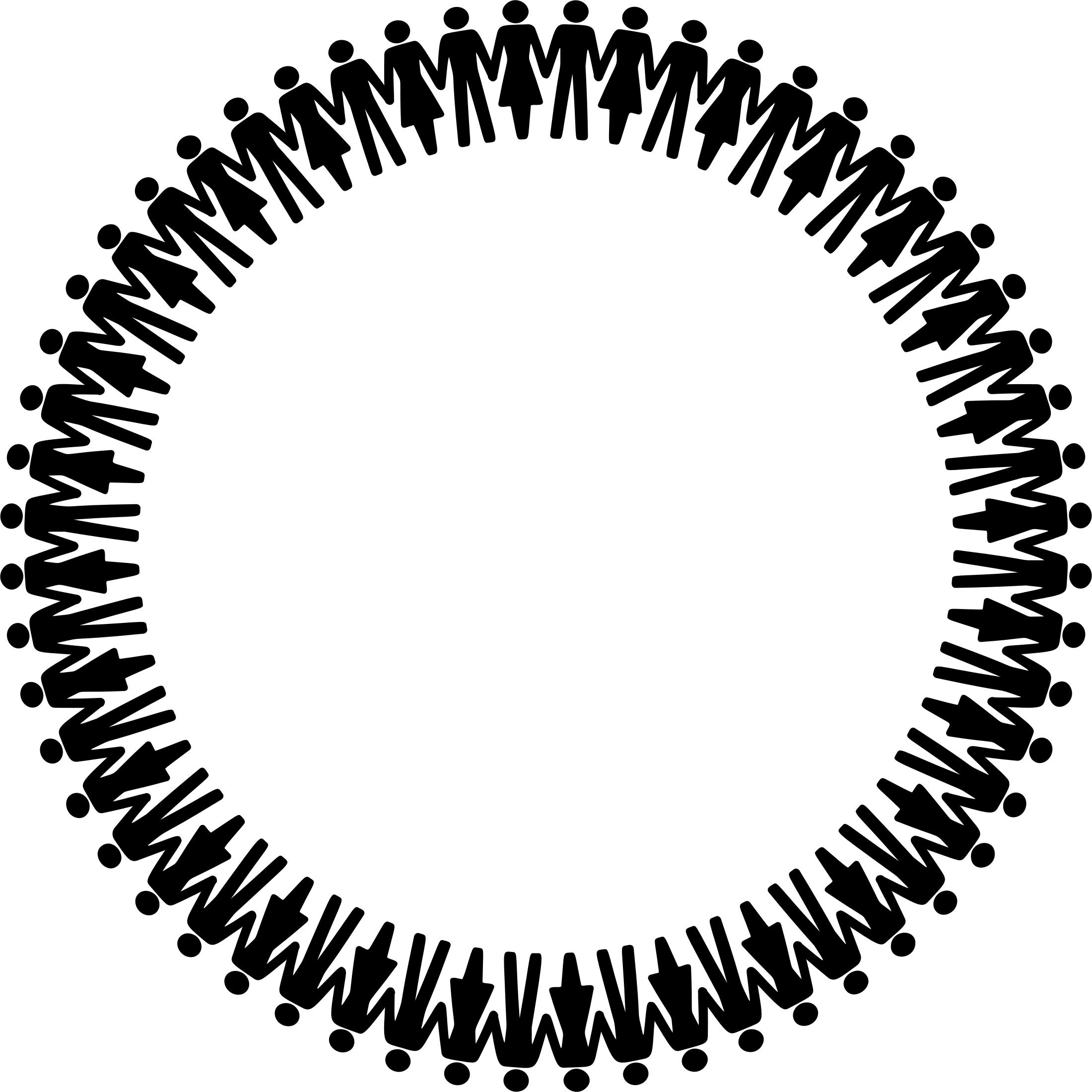 People Circle Silhouette png icons