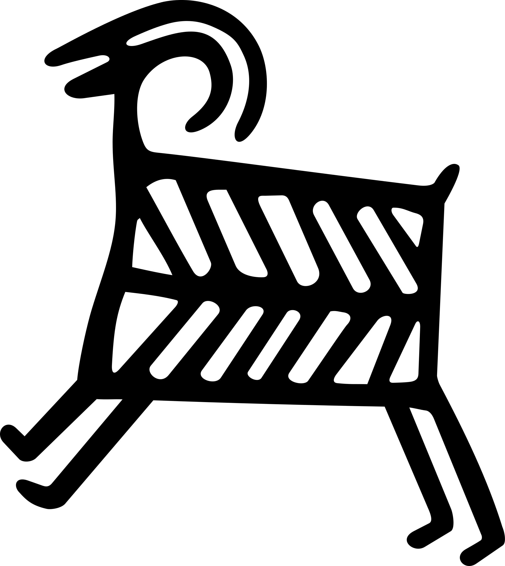 Petroglyph Sheep with internals png