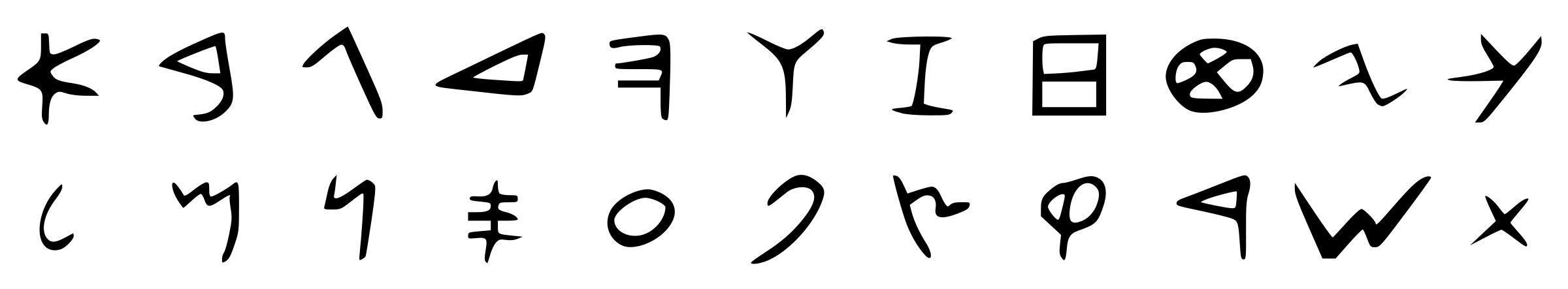 Phoenician alphabet png