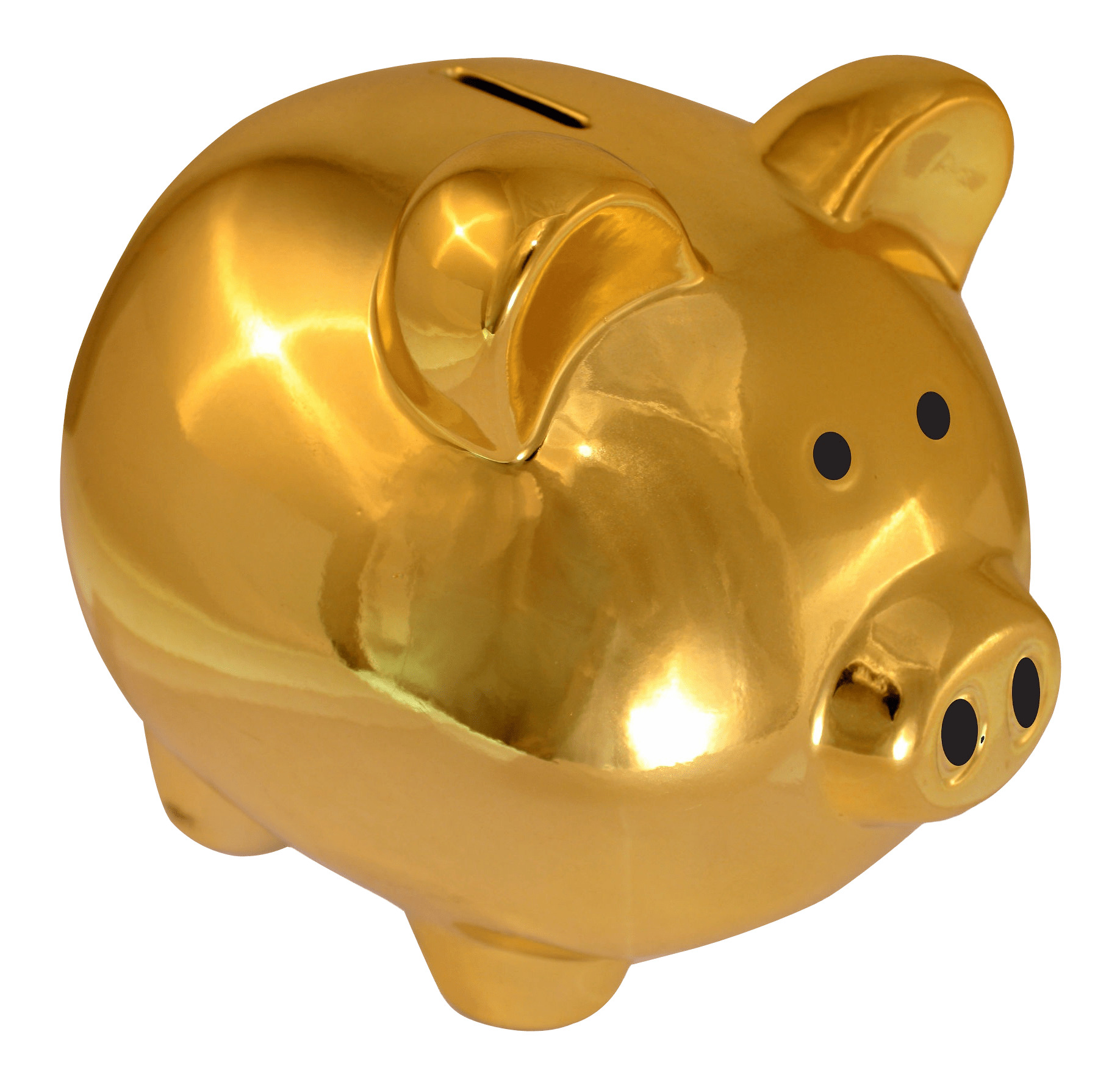 Piggy Bank Gold Transparent icons