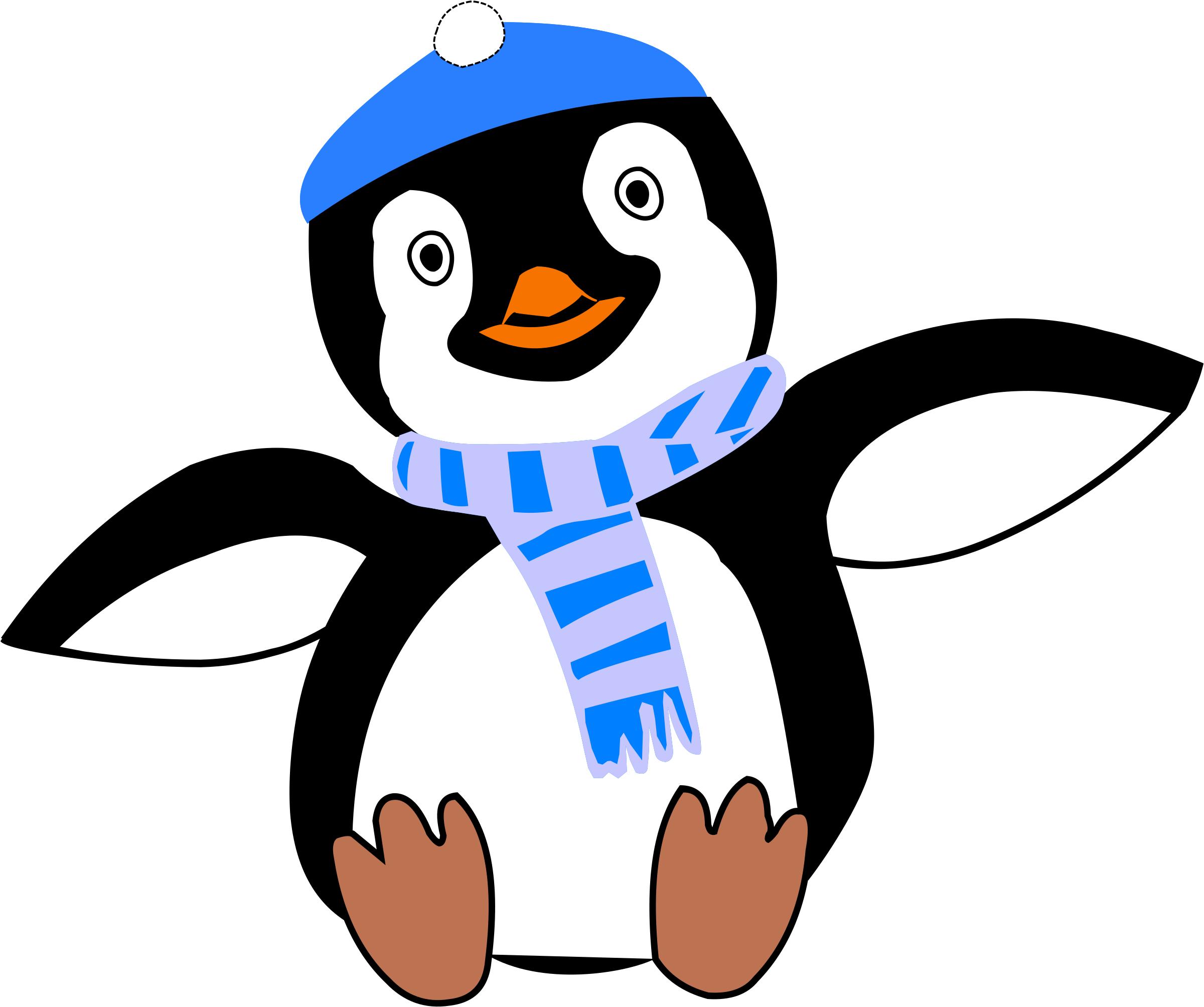Pinguin im Winter png