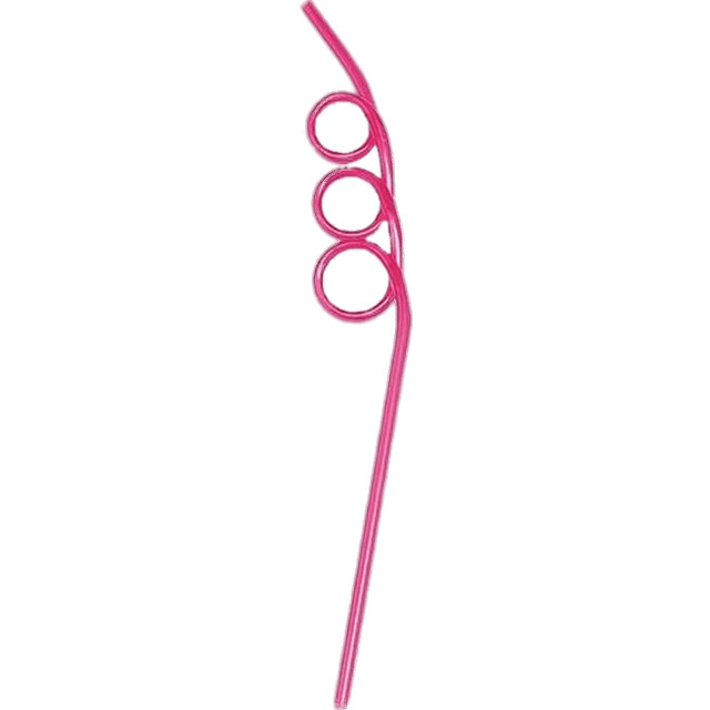 Pink Curly Wurly Straw png icons