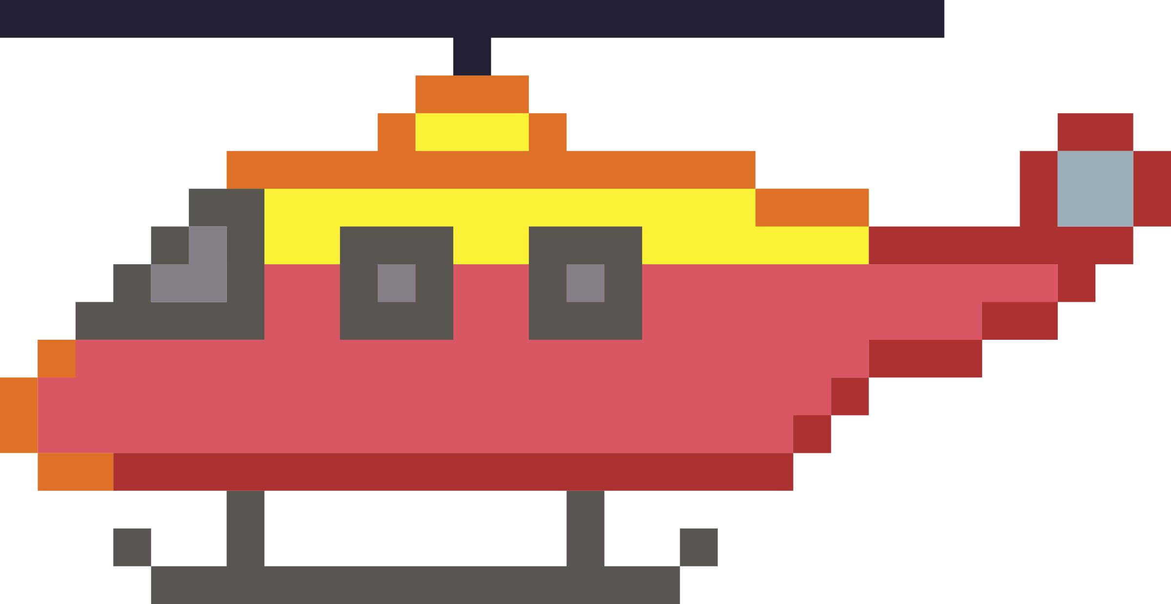 Pixel art helicopter png