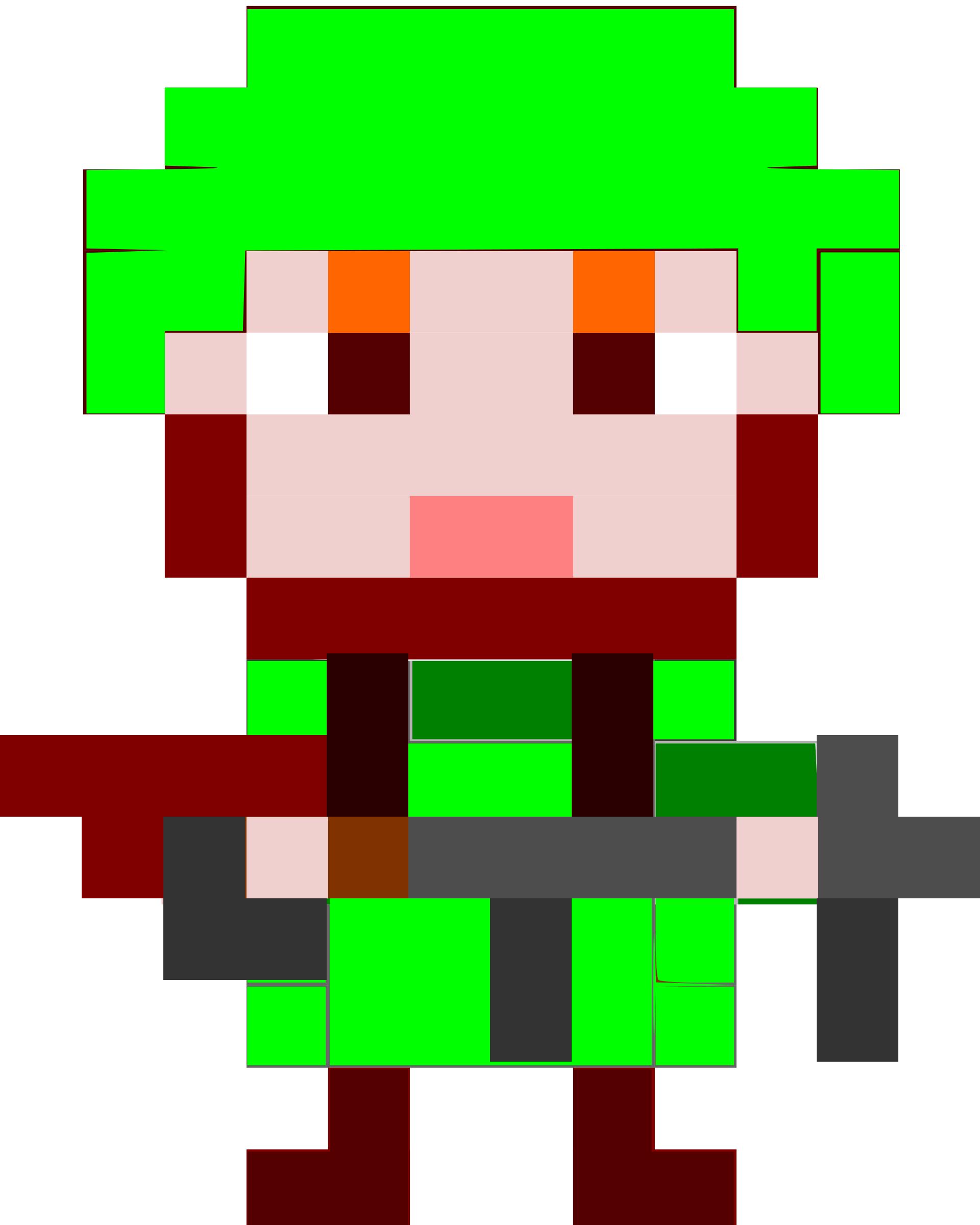 Pixel Art Soldier Male Rifle png