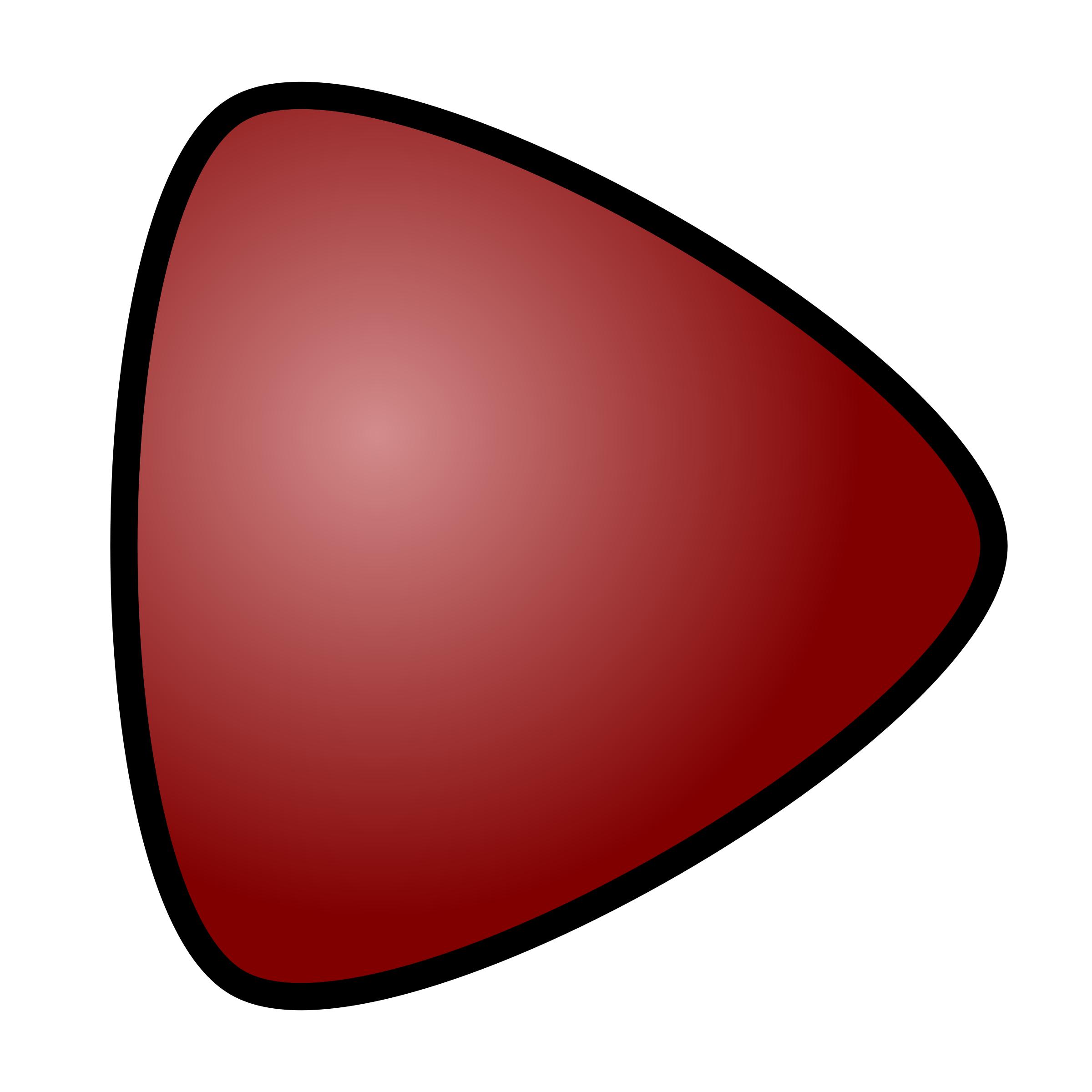 Play Button, red, for media player png