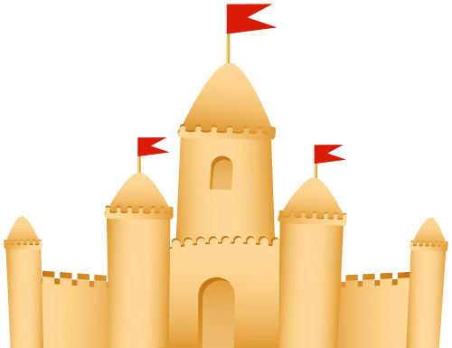 Playful Sand Castle Clipart png icons