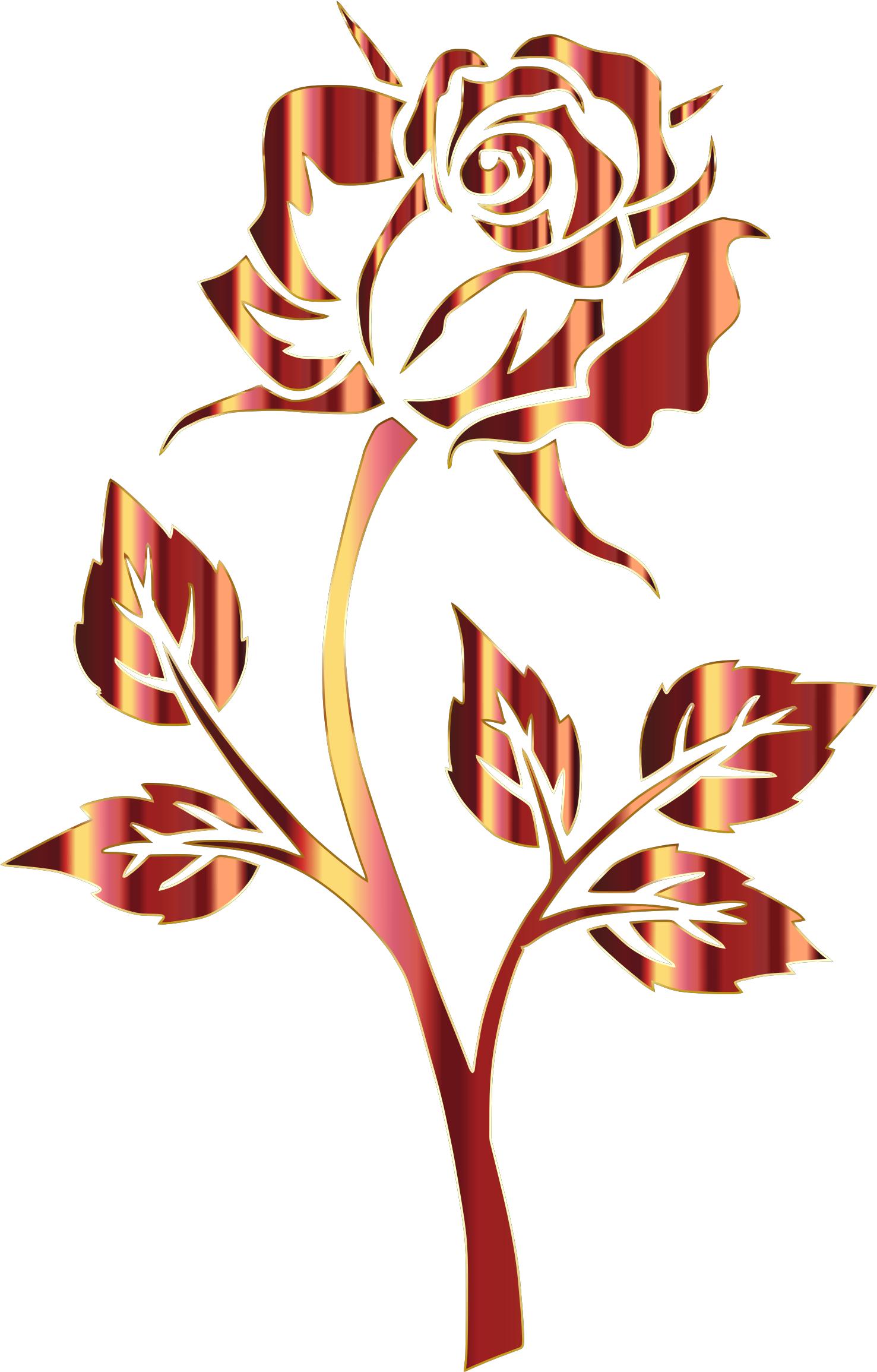 Bronze Rose Silhouette png