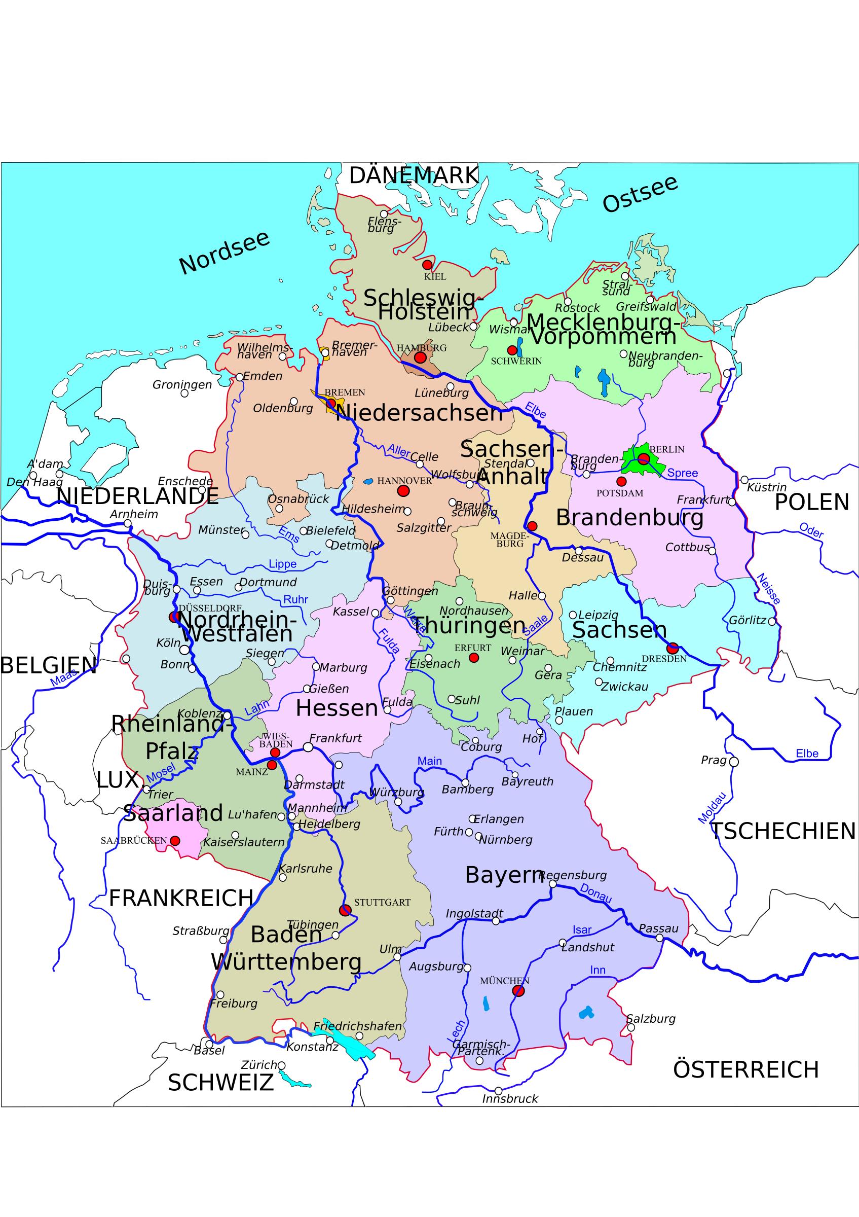 Political map of Germany 2 png