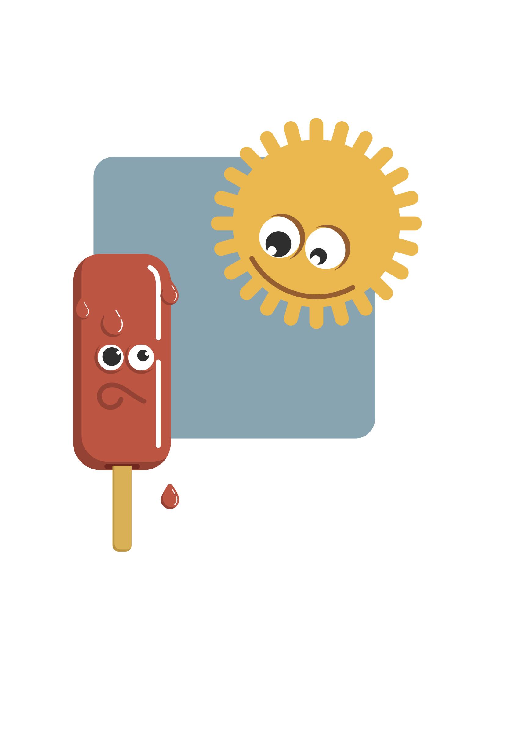 Popsicle and the sun PNG icons