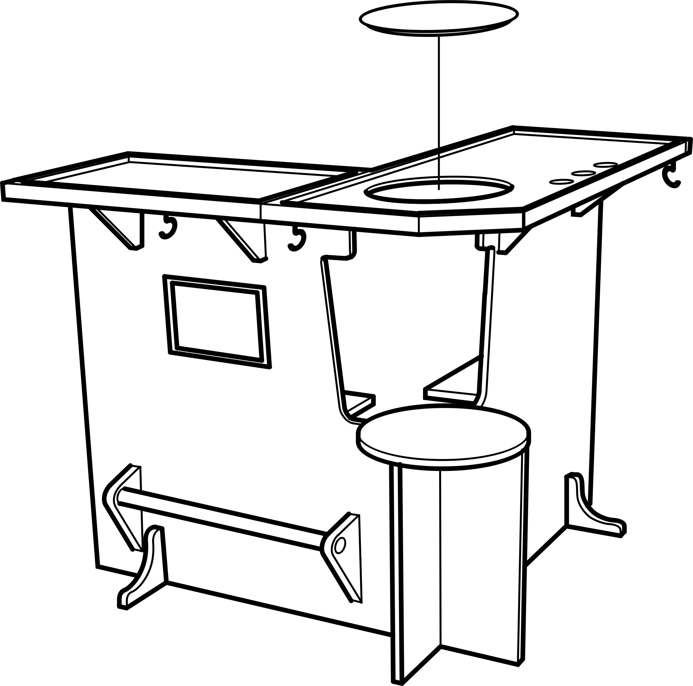 Portable Knock-Down Wet Bar png