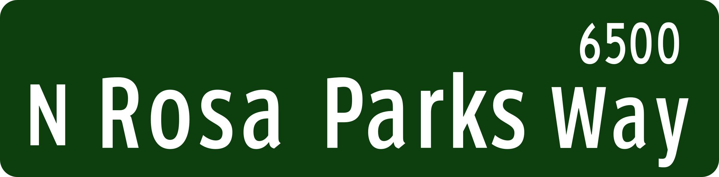 Portland Oregon street name sign -- N Rosa Parks Way PNG icons