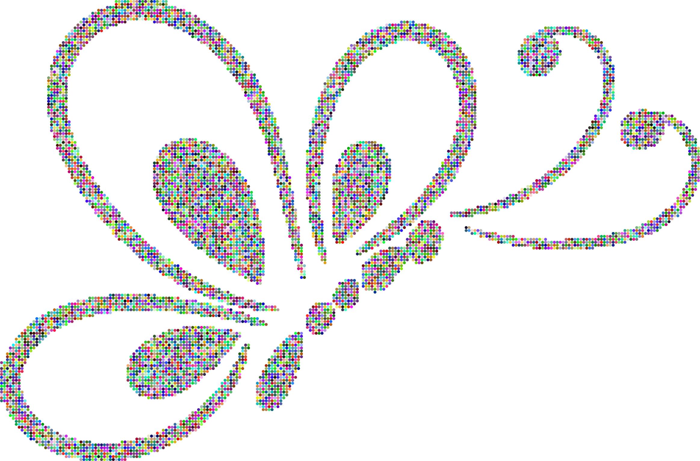 Prismatic Dots Butterfly Line Art 2 png