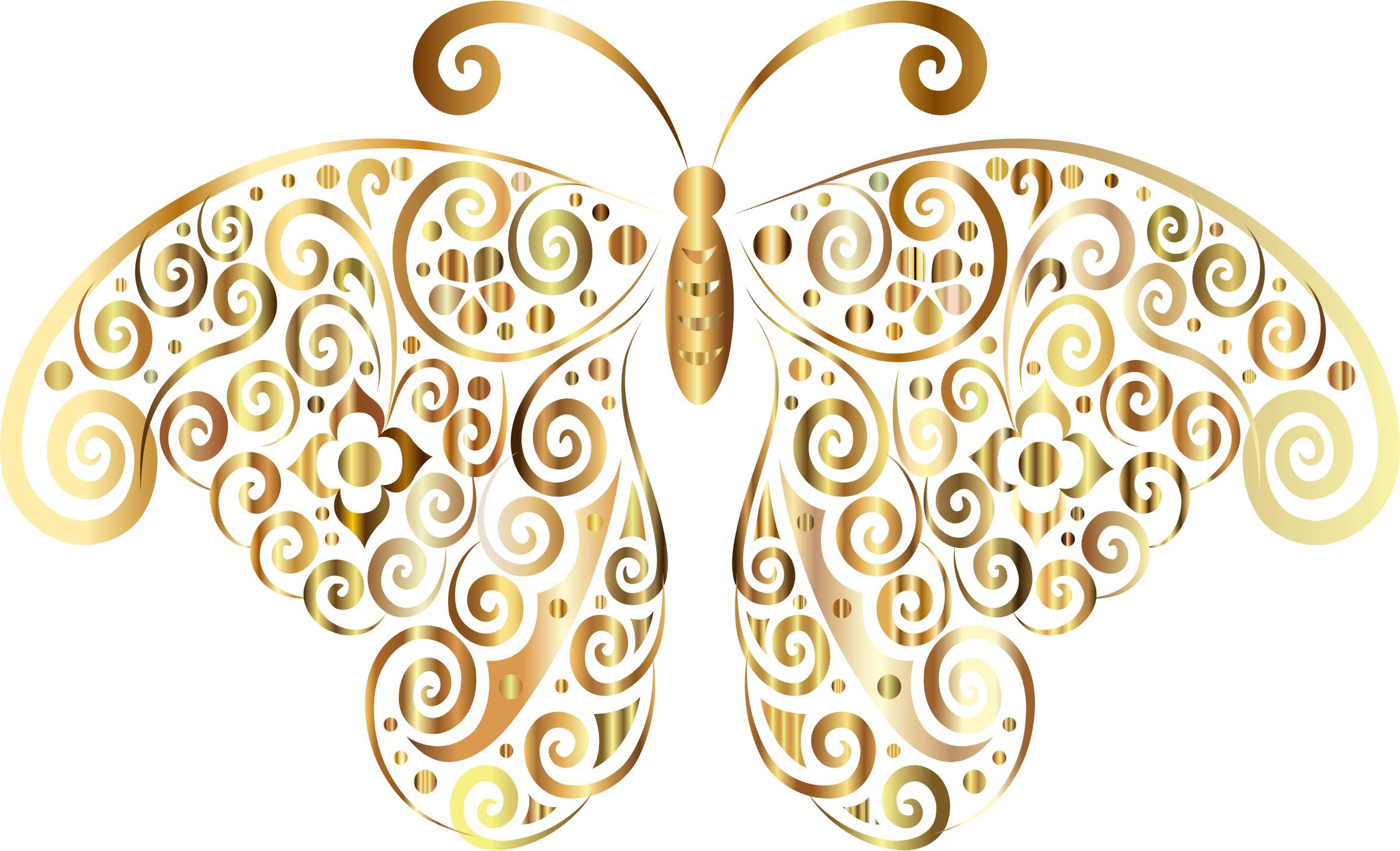 Prismatic Floral Butterfly Silhouette icons