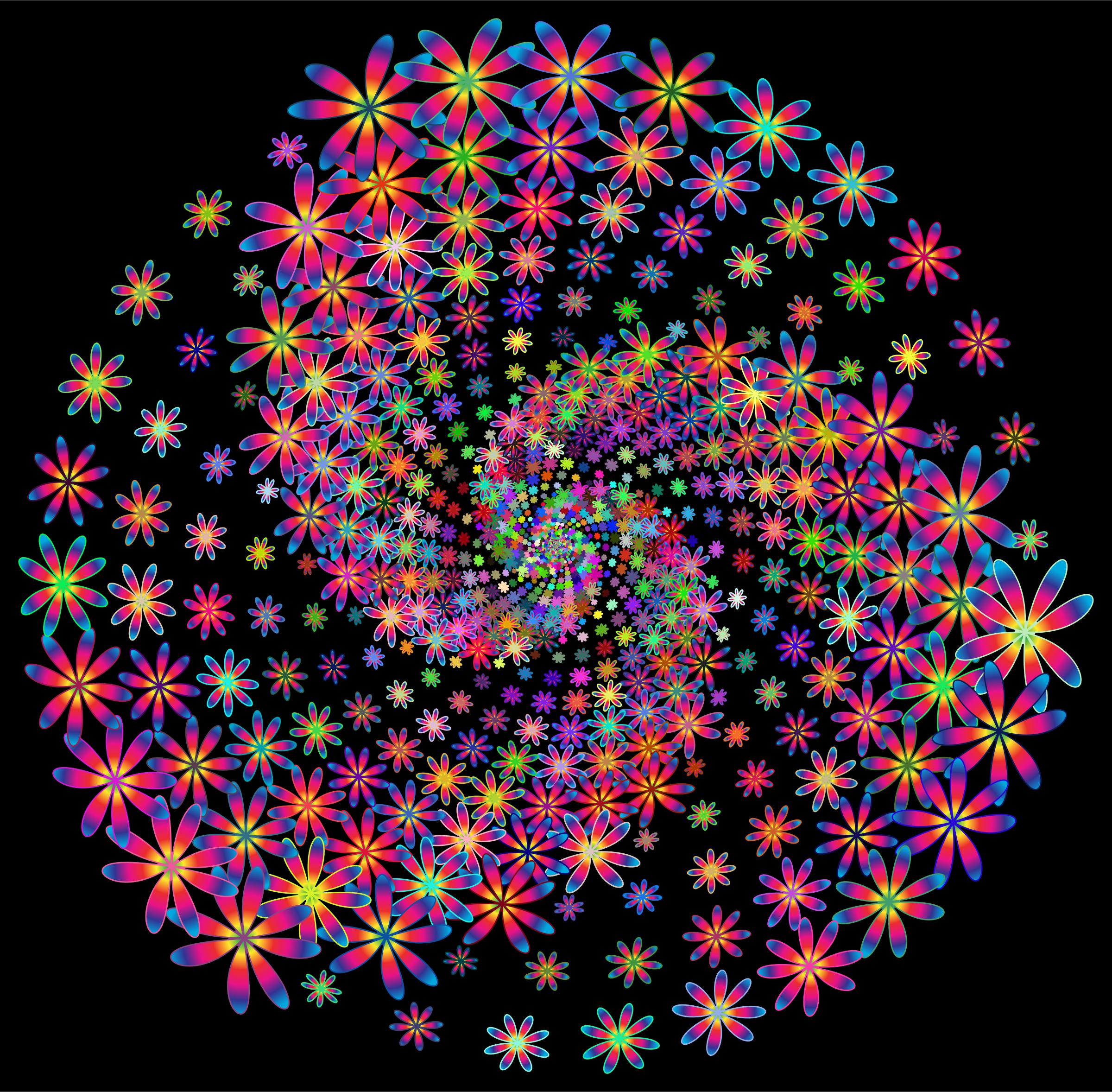 Prismatic Floral Vortex 7 With Background icons