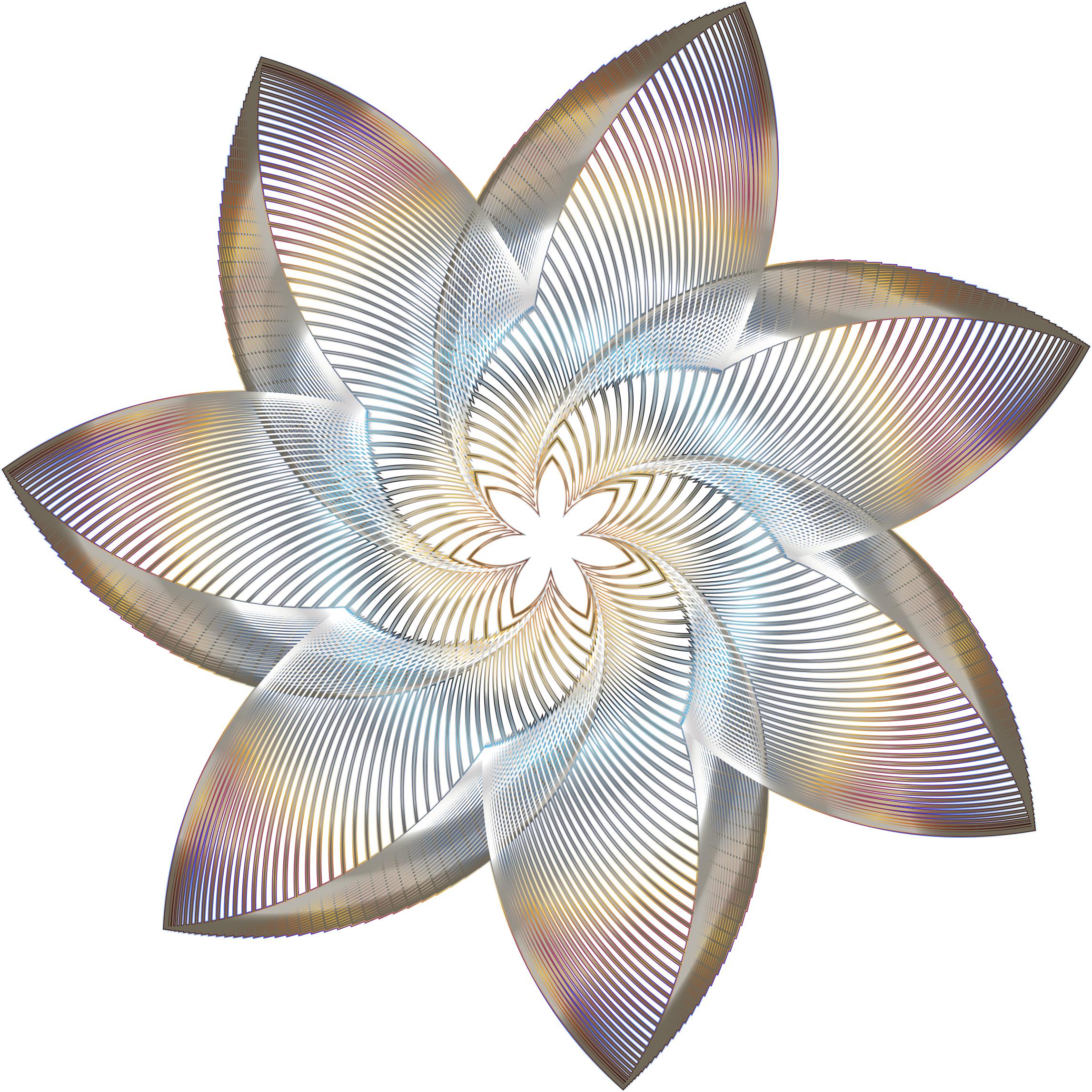 Prismatic Flower Line Art 6 No Background png