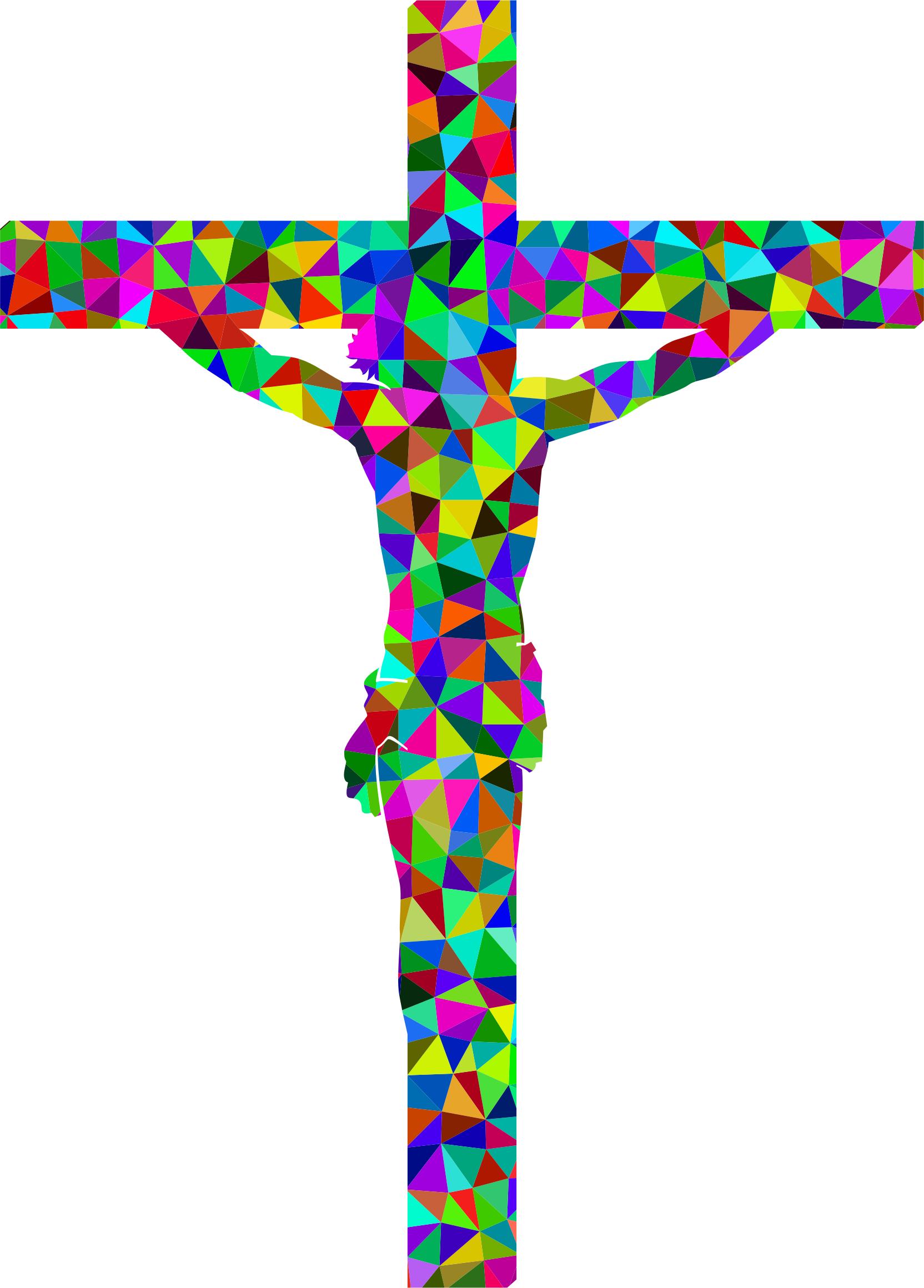 Prismatic Low Poly Crucifix png