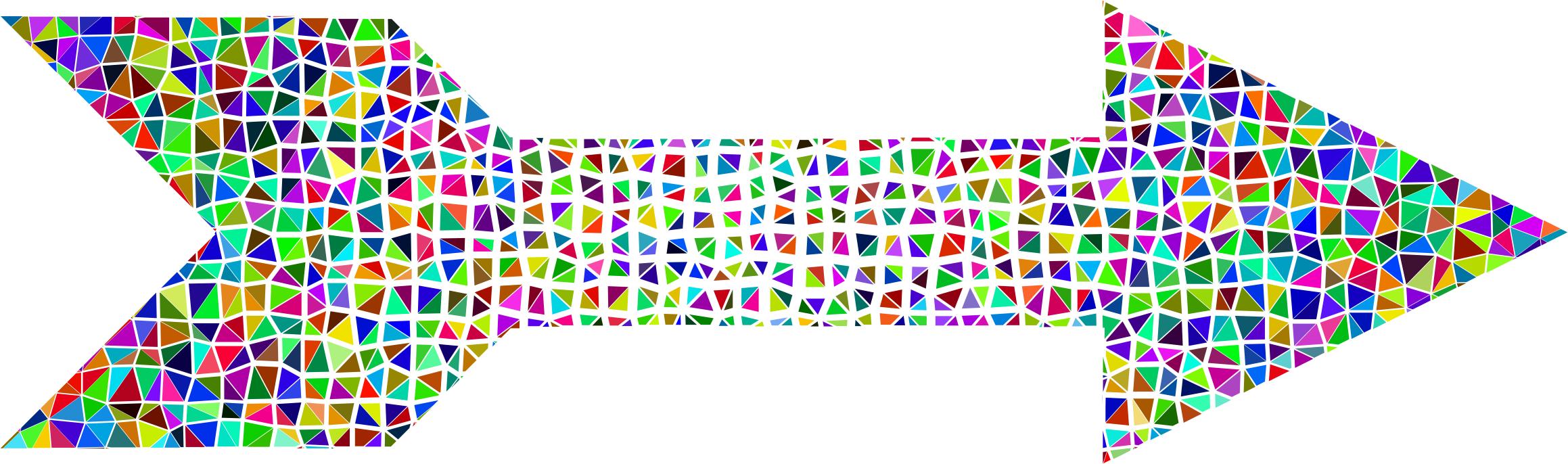 Prismatic Low Poly Fractured Arrow png