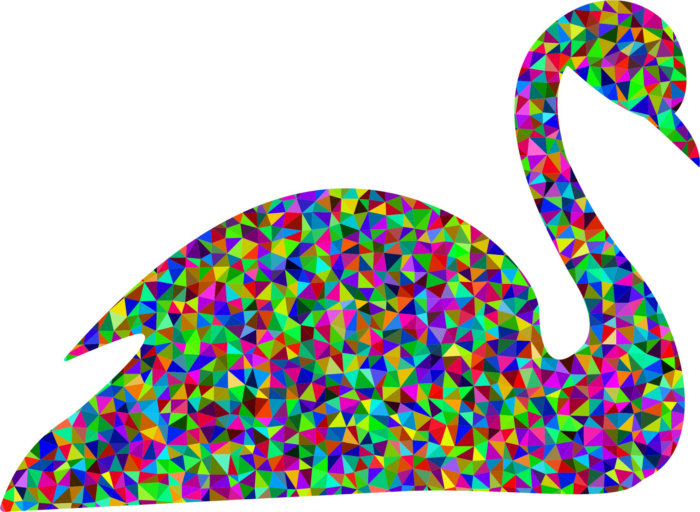 Prismatic Low Poly Swan png