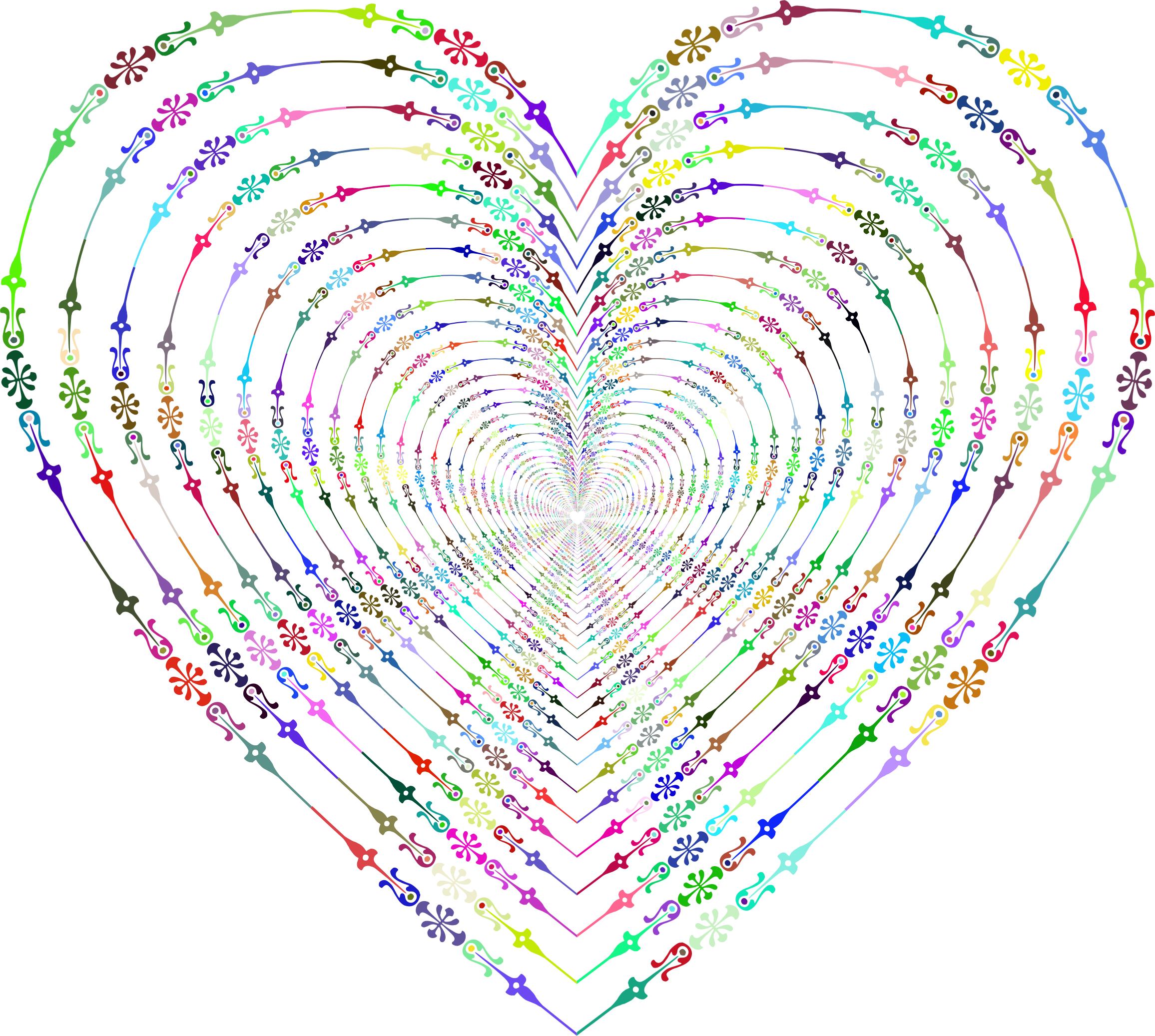 Prismatic Victorian Style Tunnel Heart No Background png