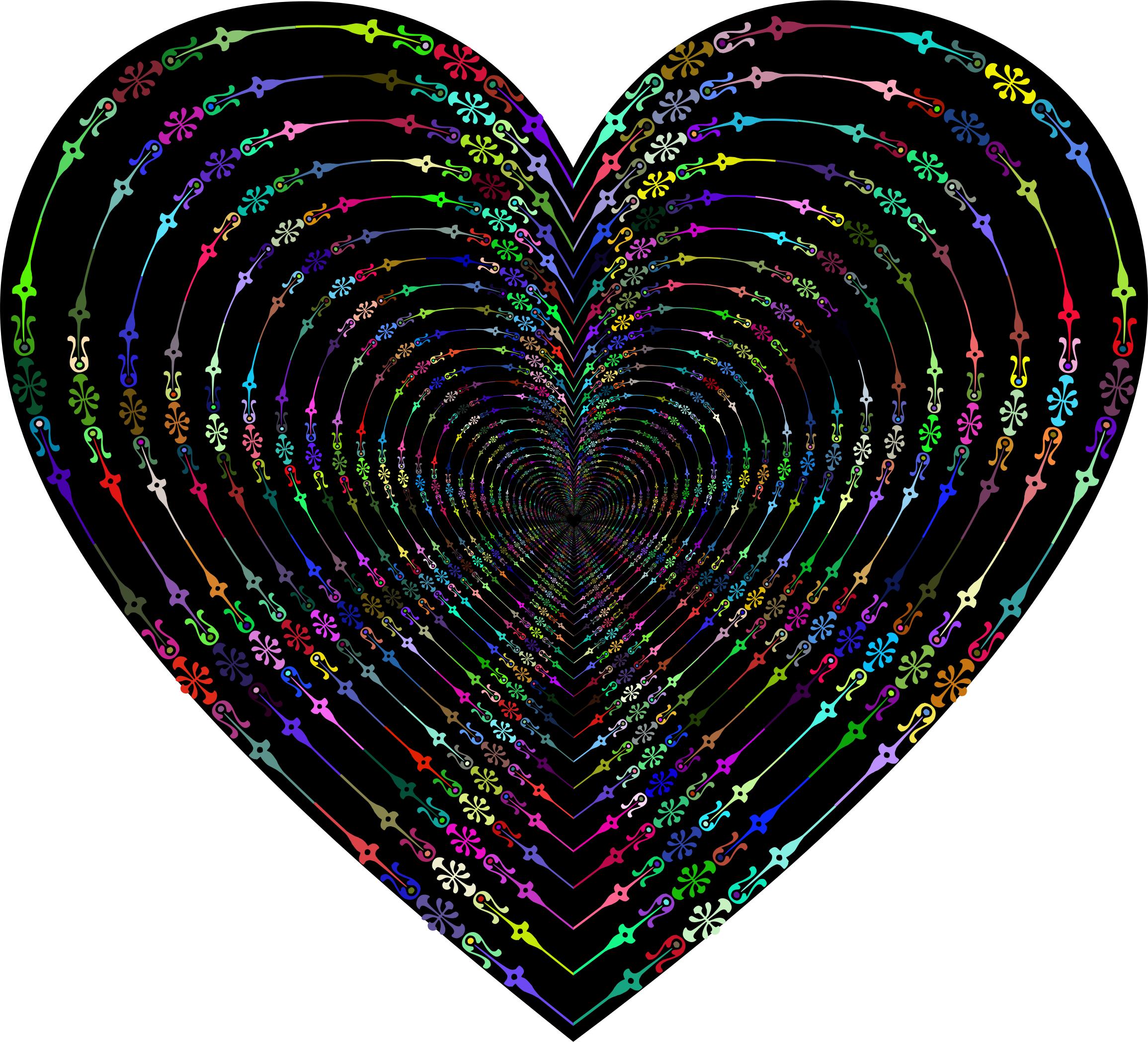 Prismatic Victorian Style Tunnel Heart png
