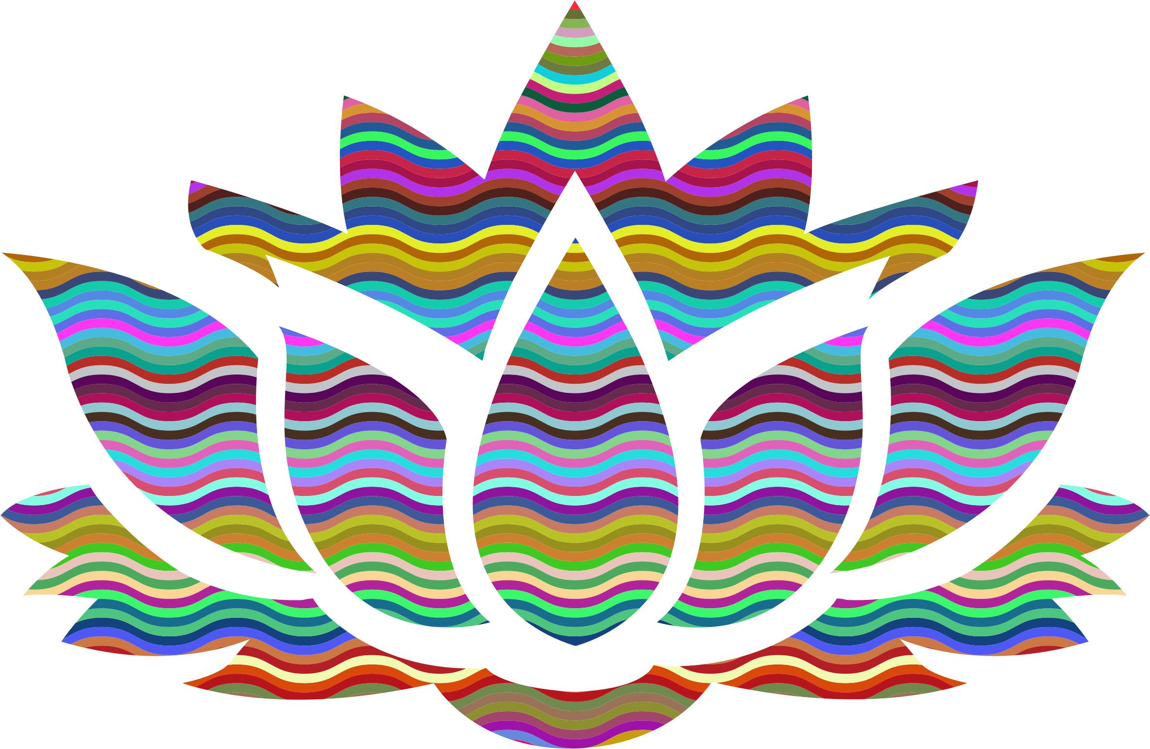 Prismatic Waves Lotus Flower Silhouette png icons