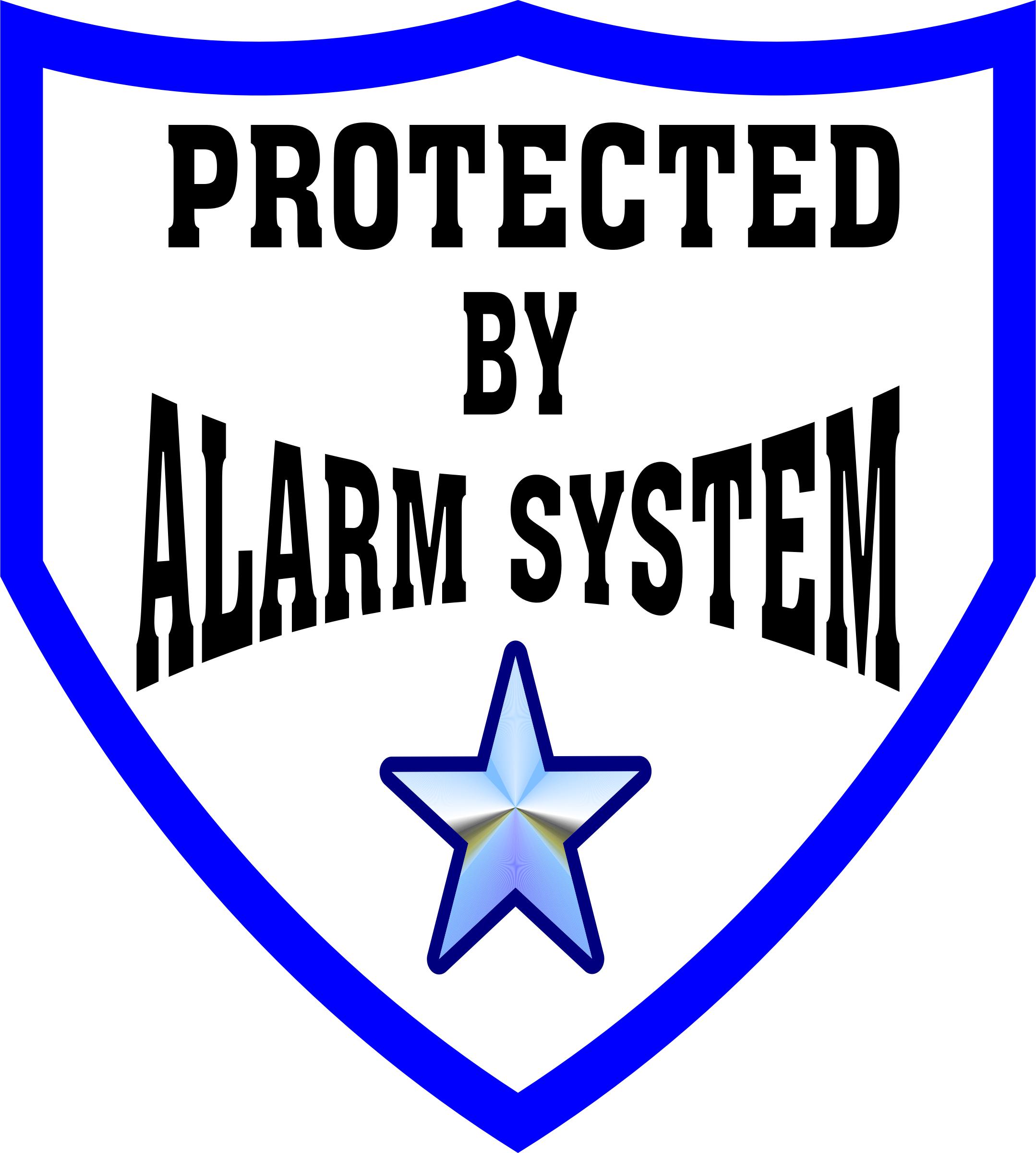 protected by alarm system sign. png