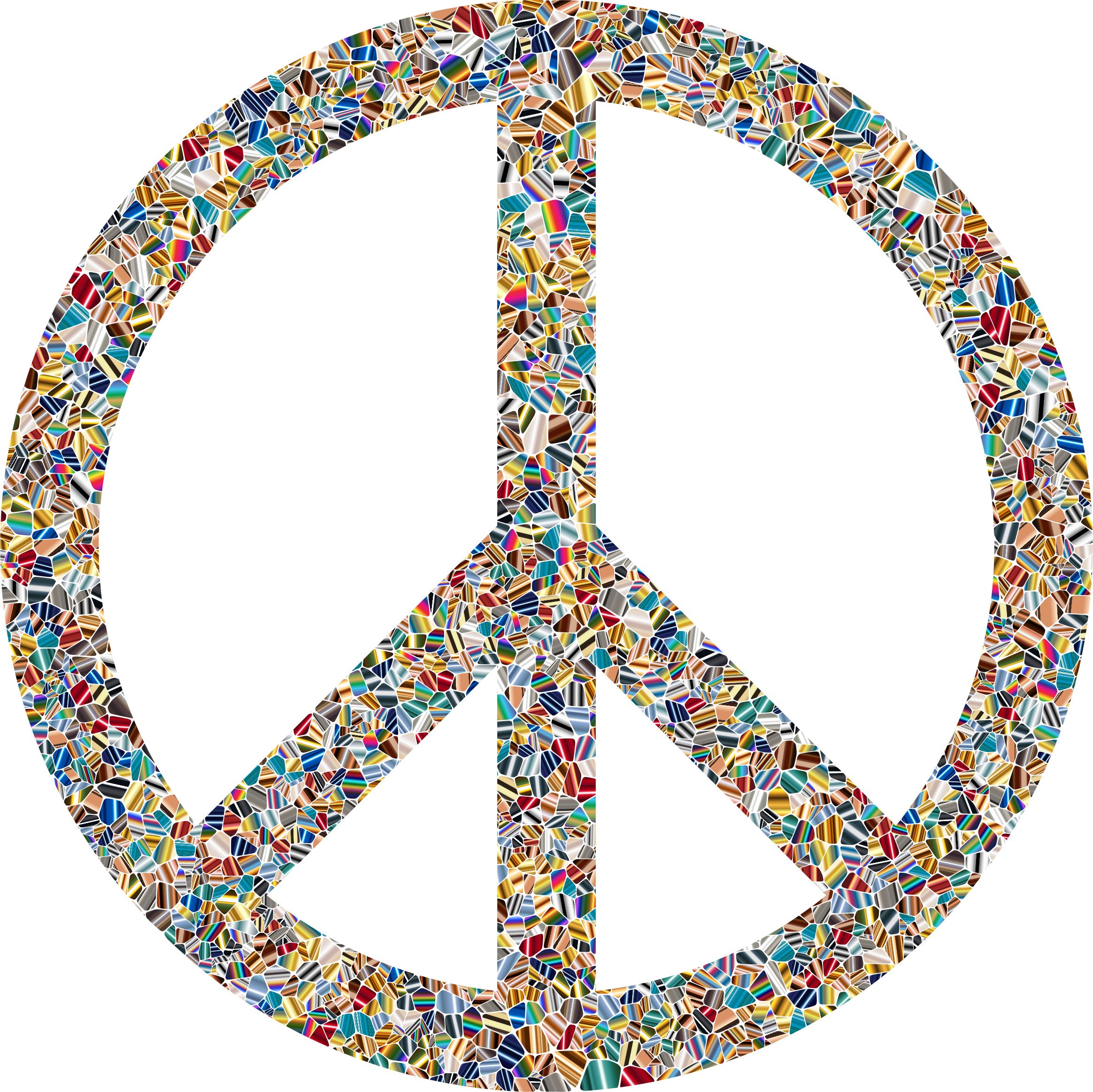 Psychedelic Tiled Peace Sign png