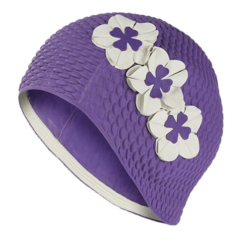 Purple Swimming Hat With Flowers icons